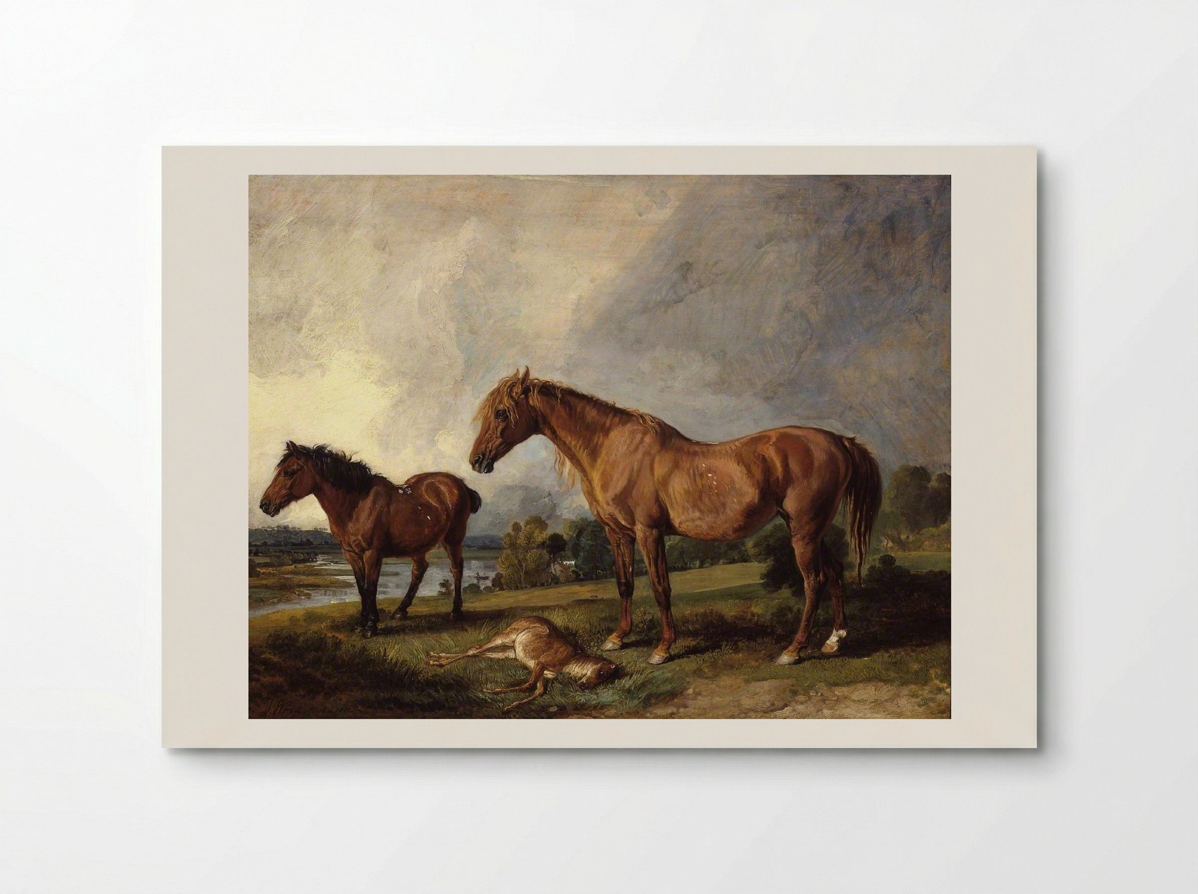 Portraits of Blackthorn, a Broodmare, with Old Jack, a Favourite Pony, the Property of E. Mundy, Esq. - James Ward - Poster