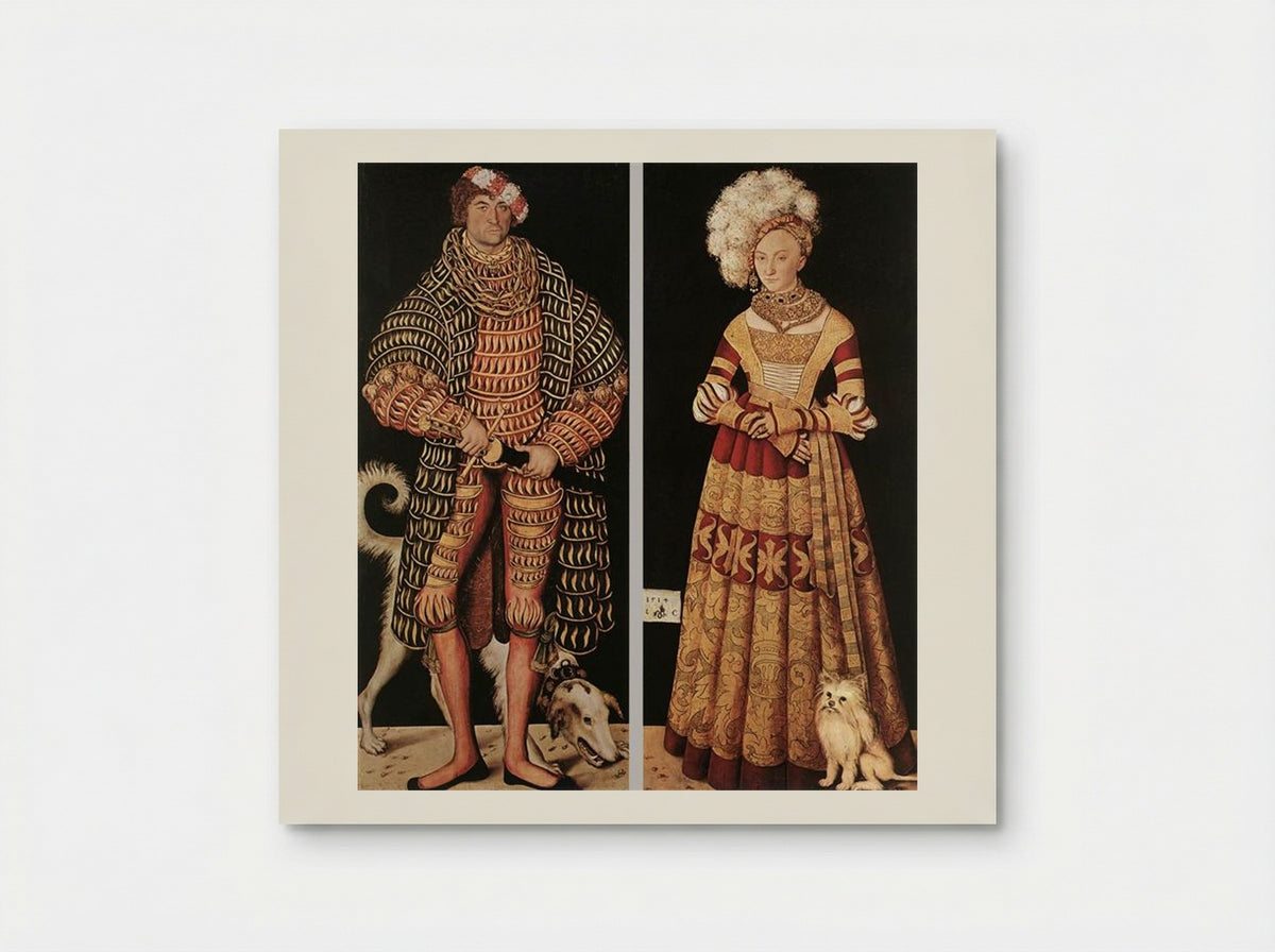 Portraits of Henry the Pious and Katharina von Mecklenburg - Lucas Cranach the Elder - Poster