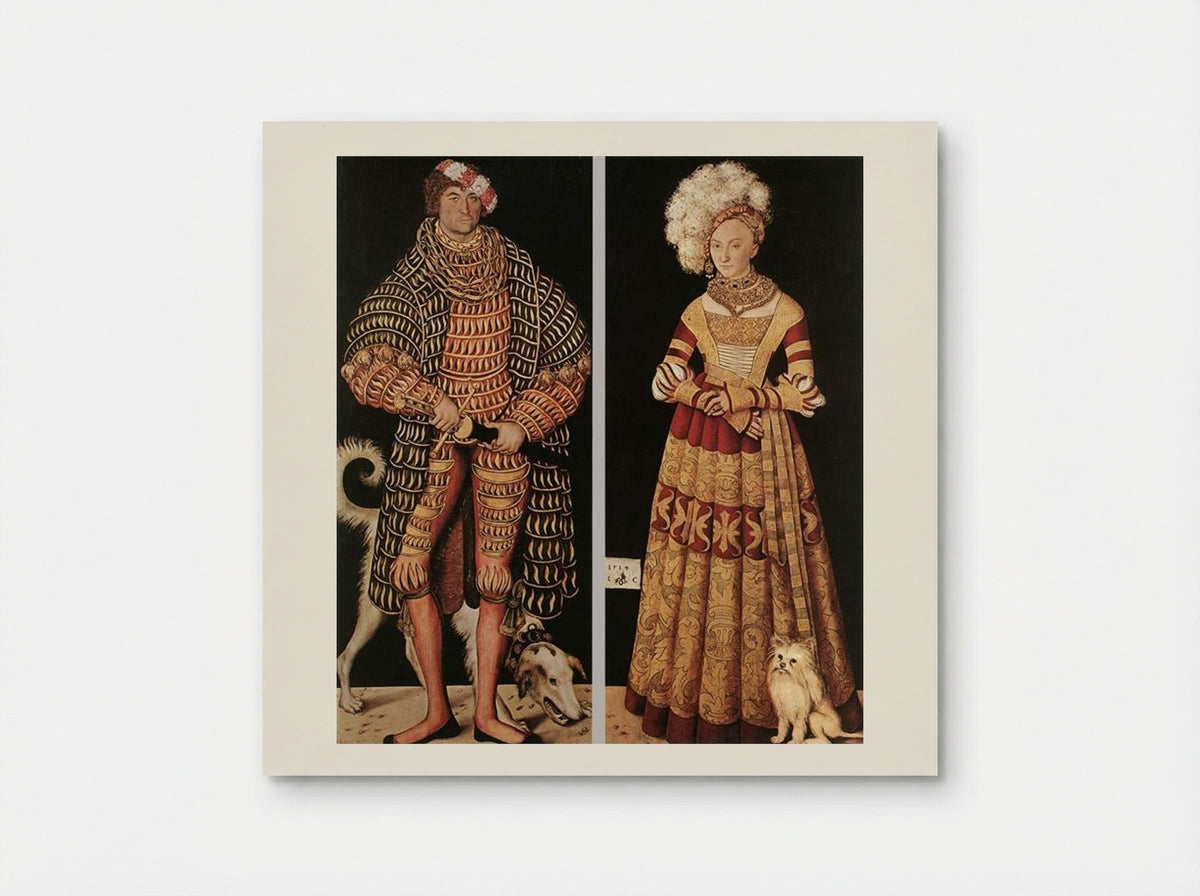 Portraits of Henry the Pious and Katharina von Mecklenburg - Lucas Cranach the Elder - Poster