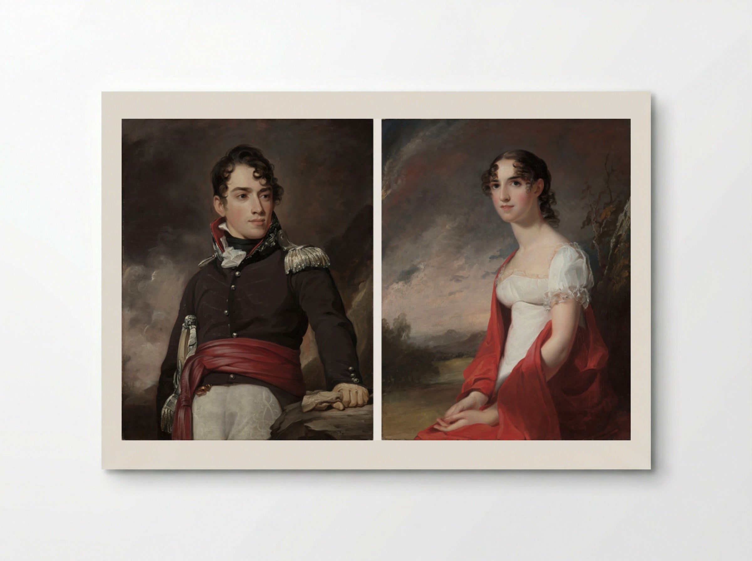 Portraits of Jean Terford David and Mary Sicard David - Thomas Sully - Poster