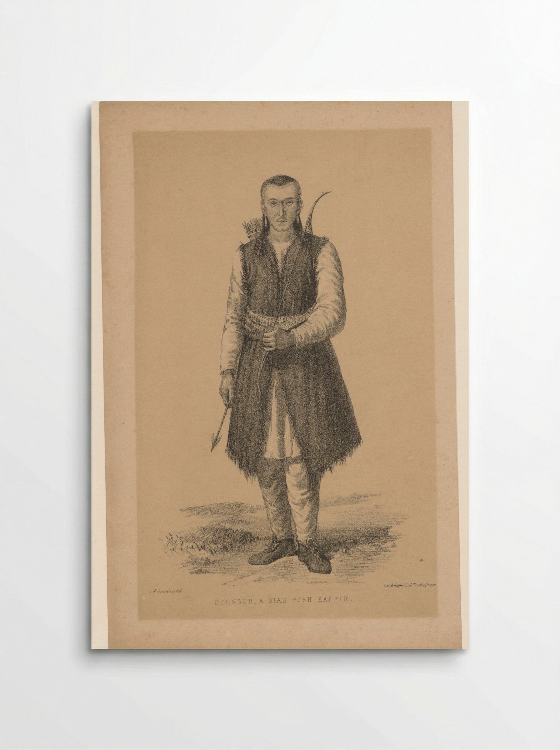 Portret van A Siah-Posh Kaffir Deenbur - John Murray - Poster