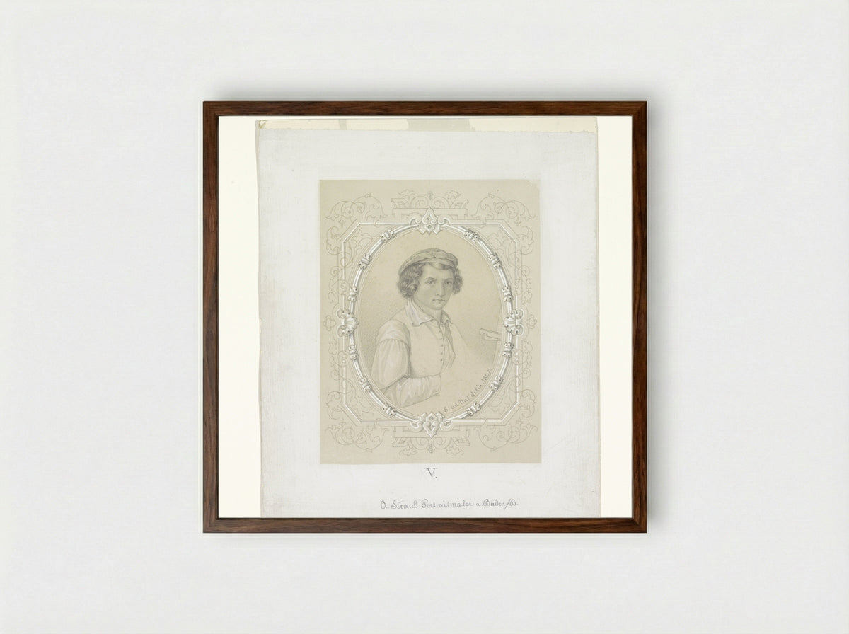 Portret van A. Straub - Wilhelm Suter - Framed Print Dark Wood