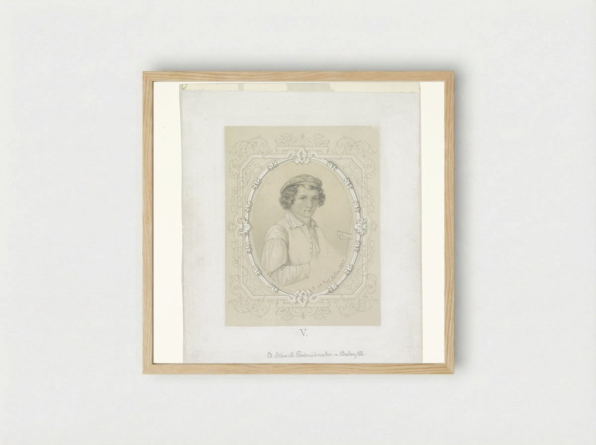 Portret van A. Straub - Wilhelm Suter - Framed Print Wood