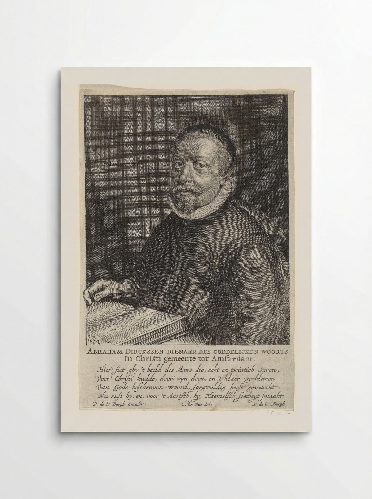 Portret van Abraham Dirksz. Bierens - Crispijn van de Passe (II) - Poster