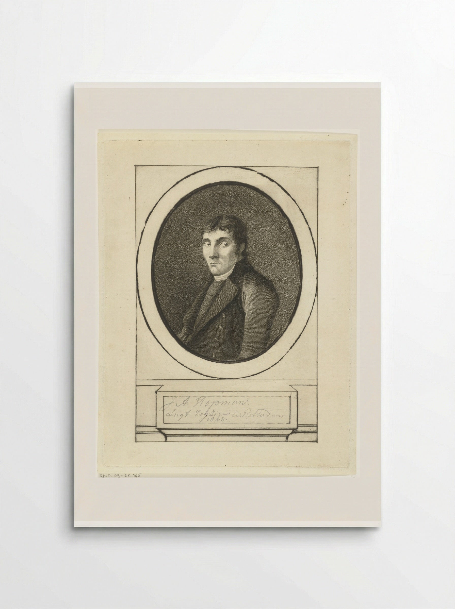 Portret van Abraham Hopman - Joannes Bemme - Poster