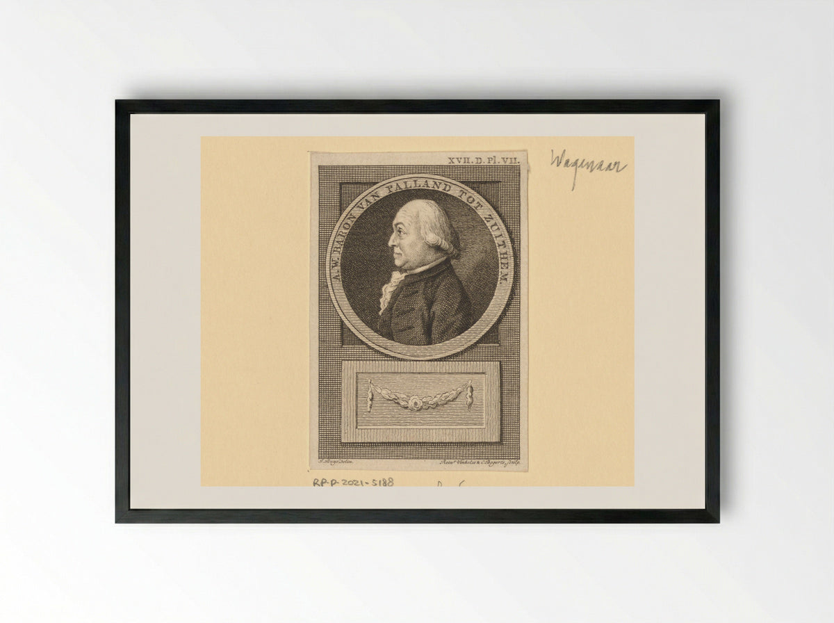 Portret van Adolph Werner van Pallandt tot Zuthem - Johannes Allart - Framed Print Black