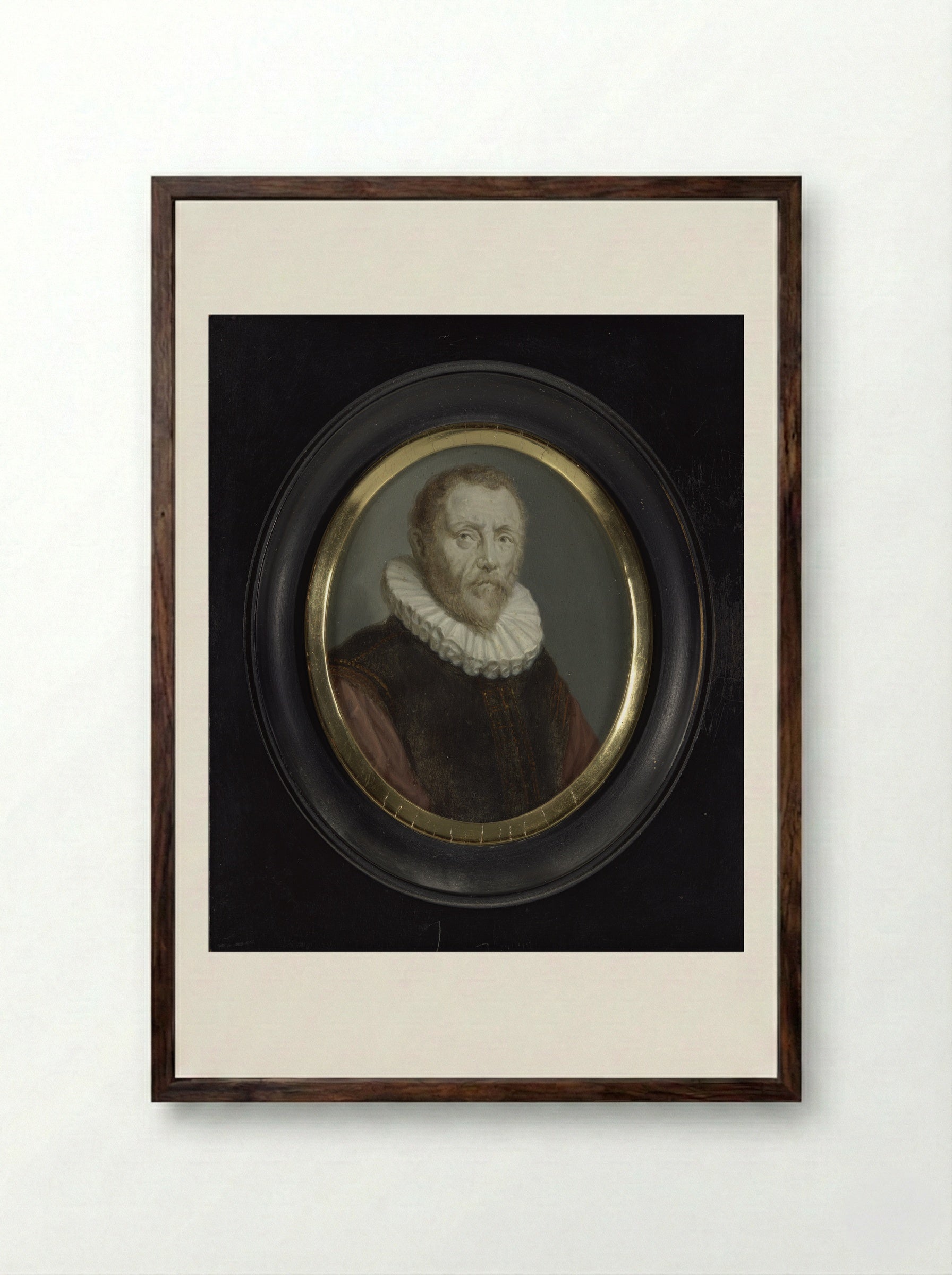 Portret van Adriaan Pars - Arnoud van Halen - Framed Print Dark Wood