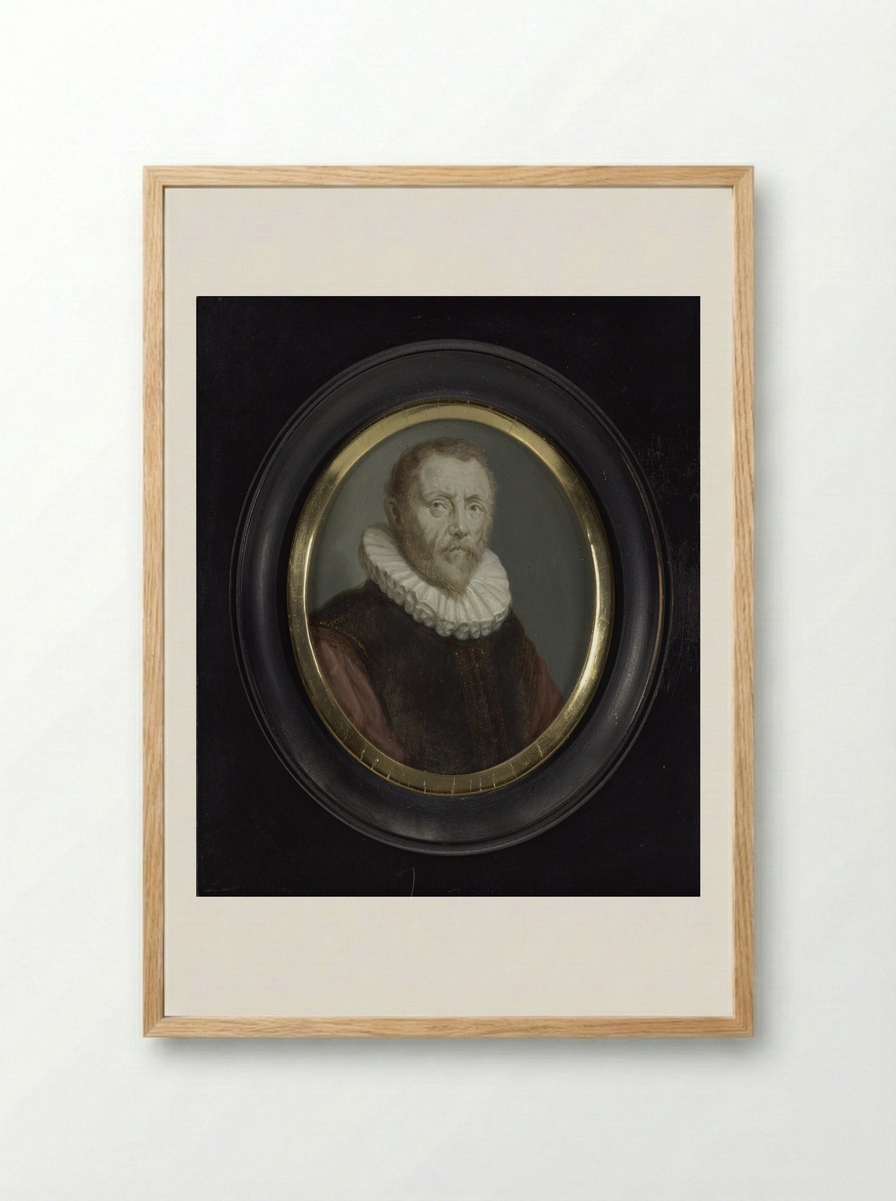 Portret van Adriaan Pars - Arnoud van Halen - Framed Print Wood
