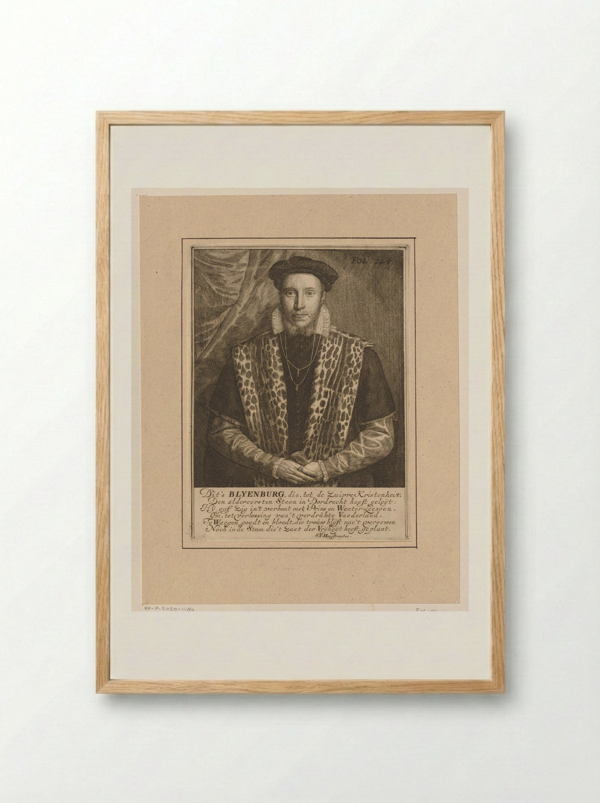 Portret van Adriaen van Blijenburgh - Simon onder de Linde - Framed Print Wood
