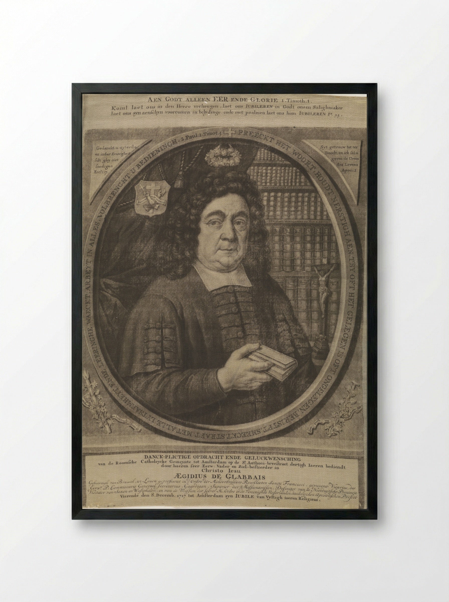 Portret van Aegidius de Glabbais - Andries van Buysen (Sr.) - Framed Print Black