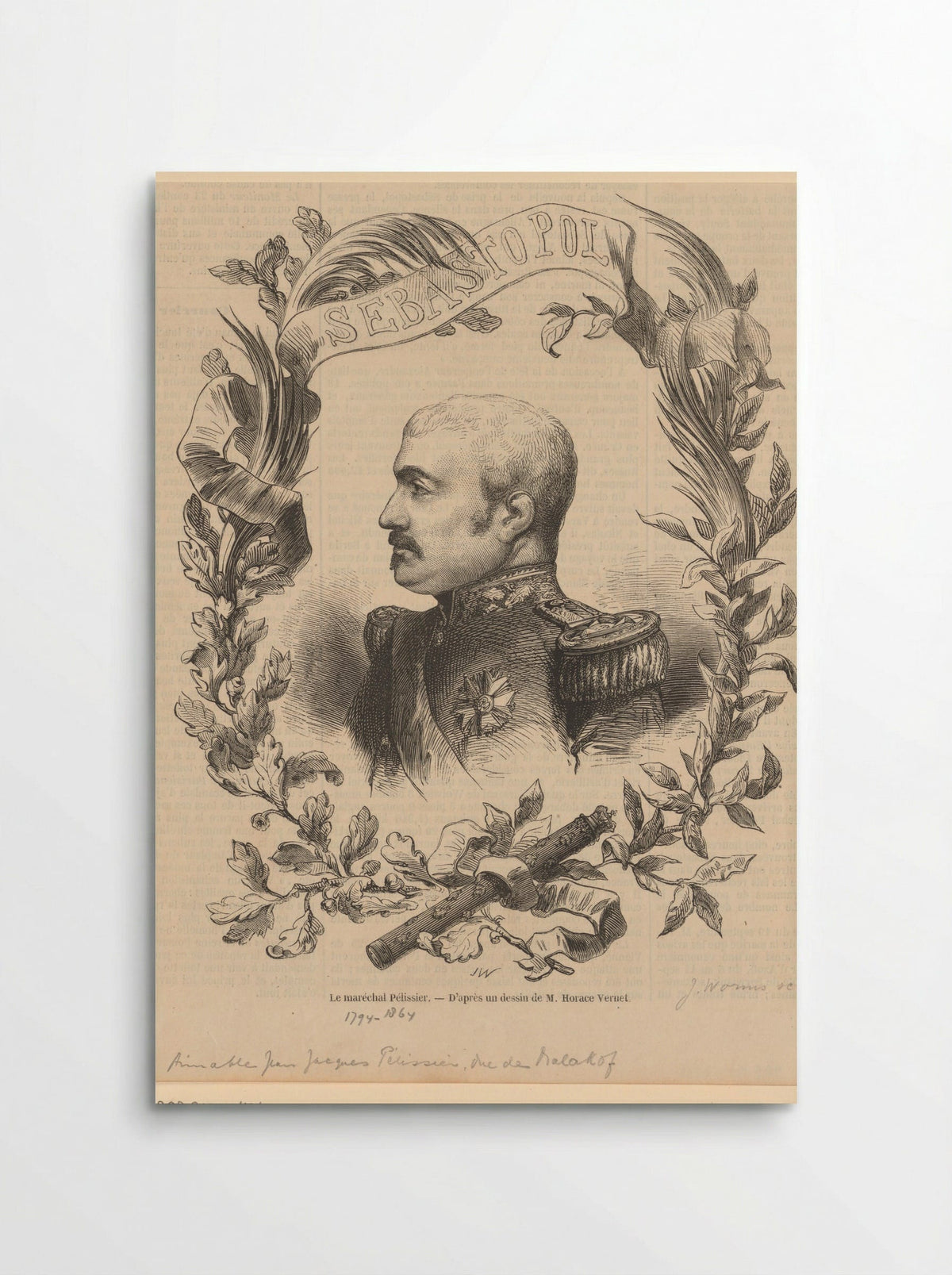 Portret van Aimable Jean Jacques Pélissier - Jacques-Julien Dubochet - Poster