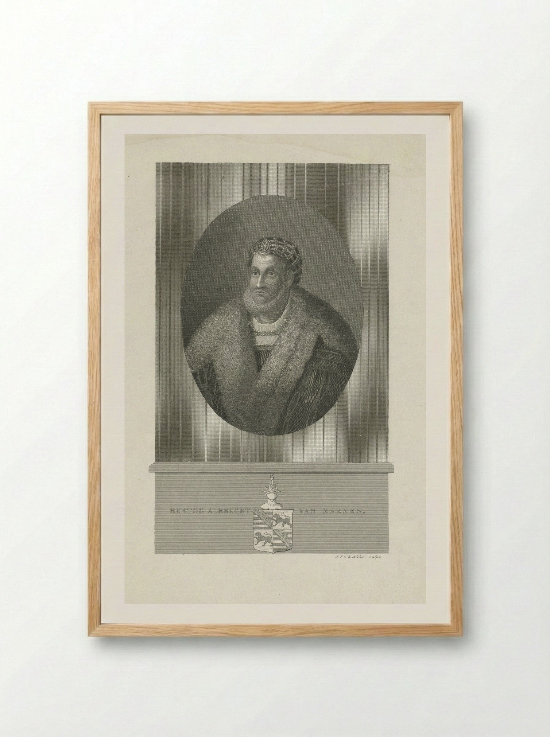 Portret van Albrecht III van Saksen - Dominicus Custos - Framed Print Wood