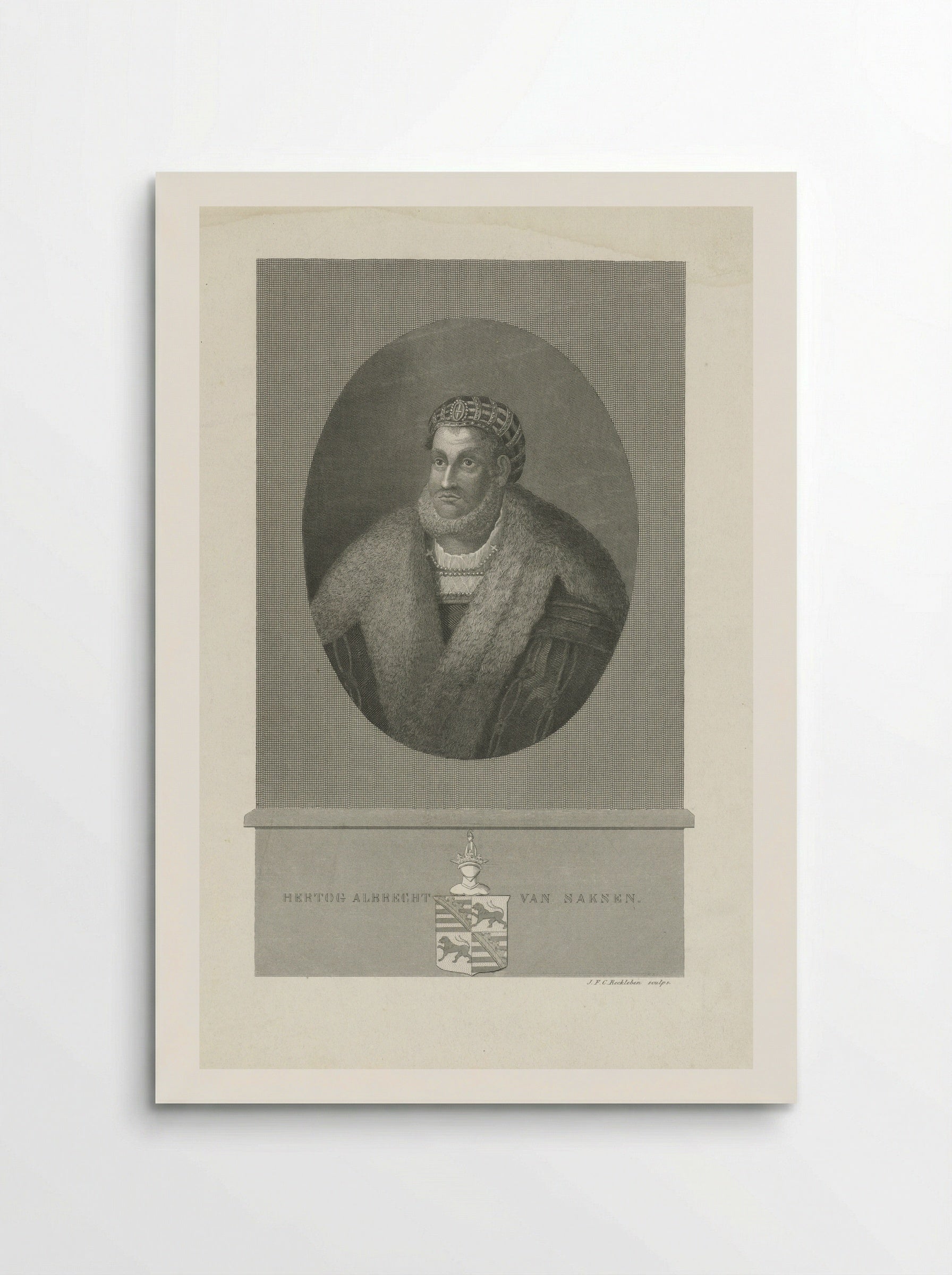 Portret van Albrecht III van Saksen - Dominicus Custos - Poster