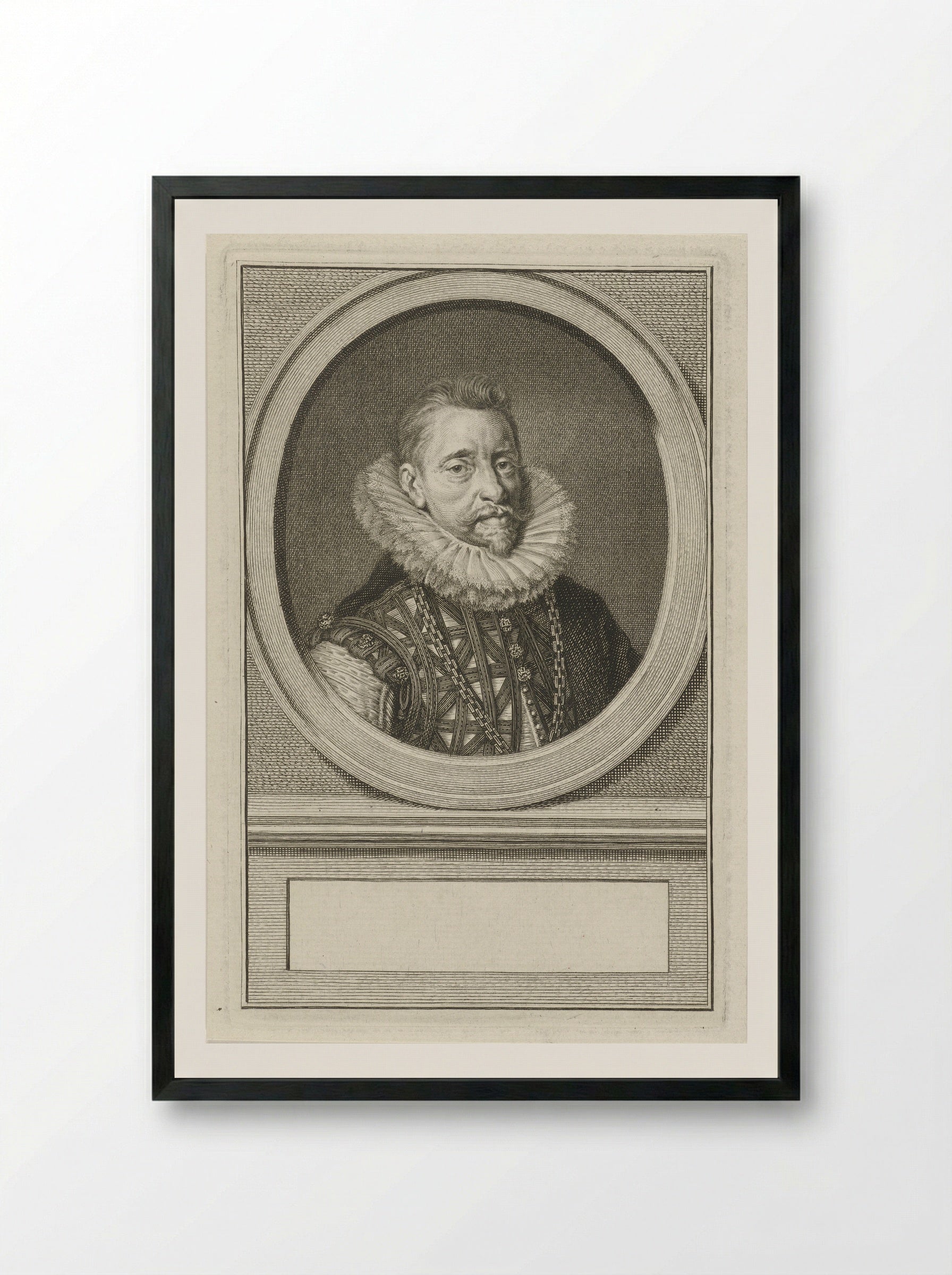 Portret van Albrecht, aartshertog van Oostenrijk - Jacob Houbraken - Framed Print Black
