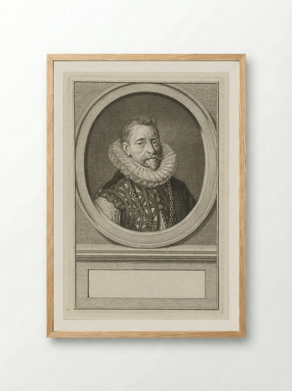 Portret van Albrecht, aartshertog van Oostenrijk - Jacob Houbraken - Framed Print Wood