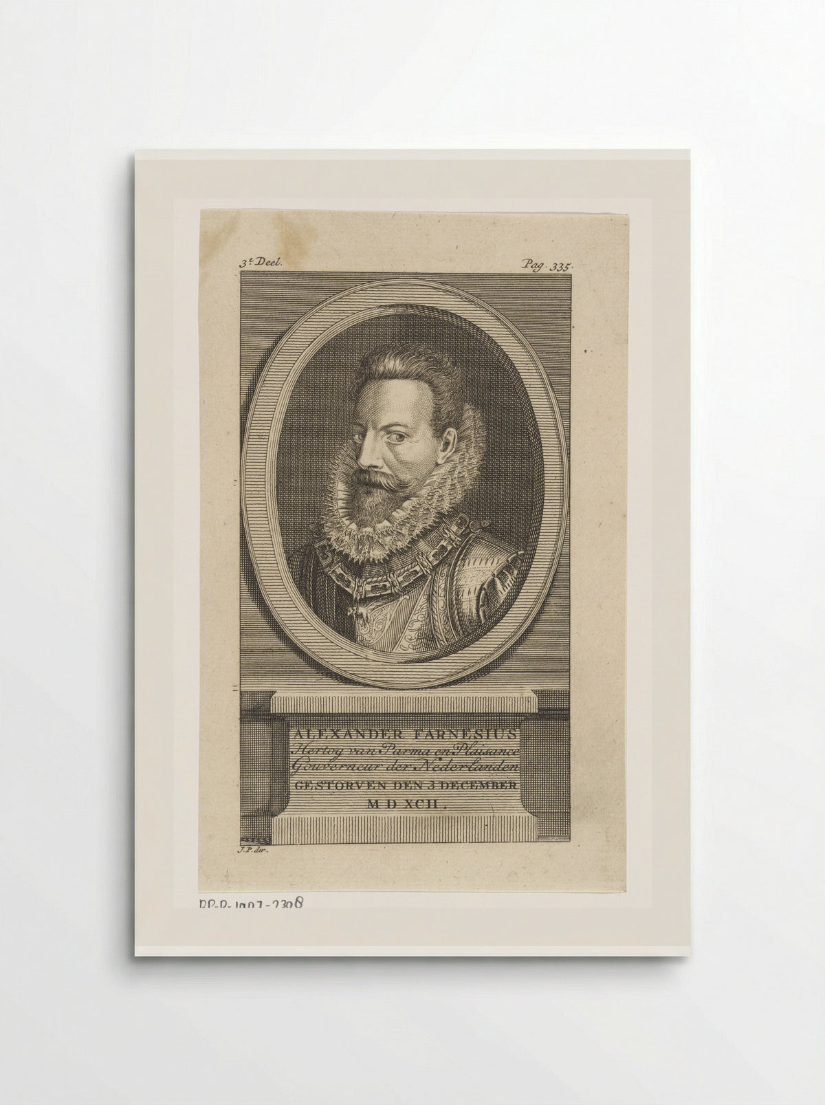 Portret van Alessandro Farnese, hertog van Parma - Jan Punt - Poster
