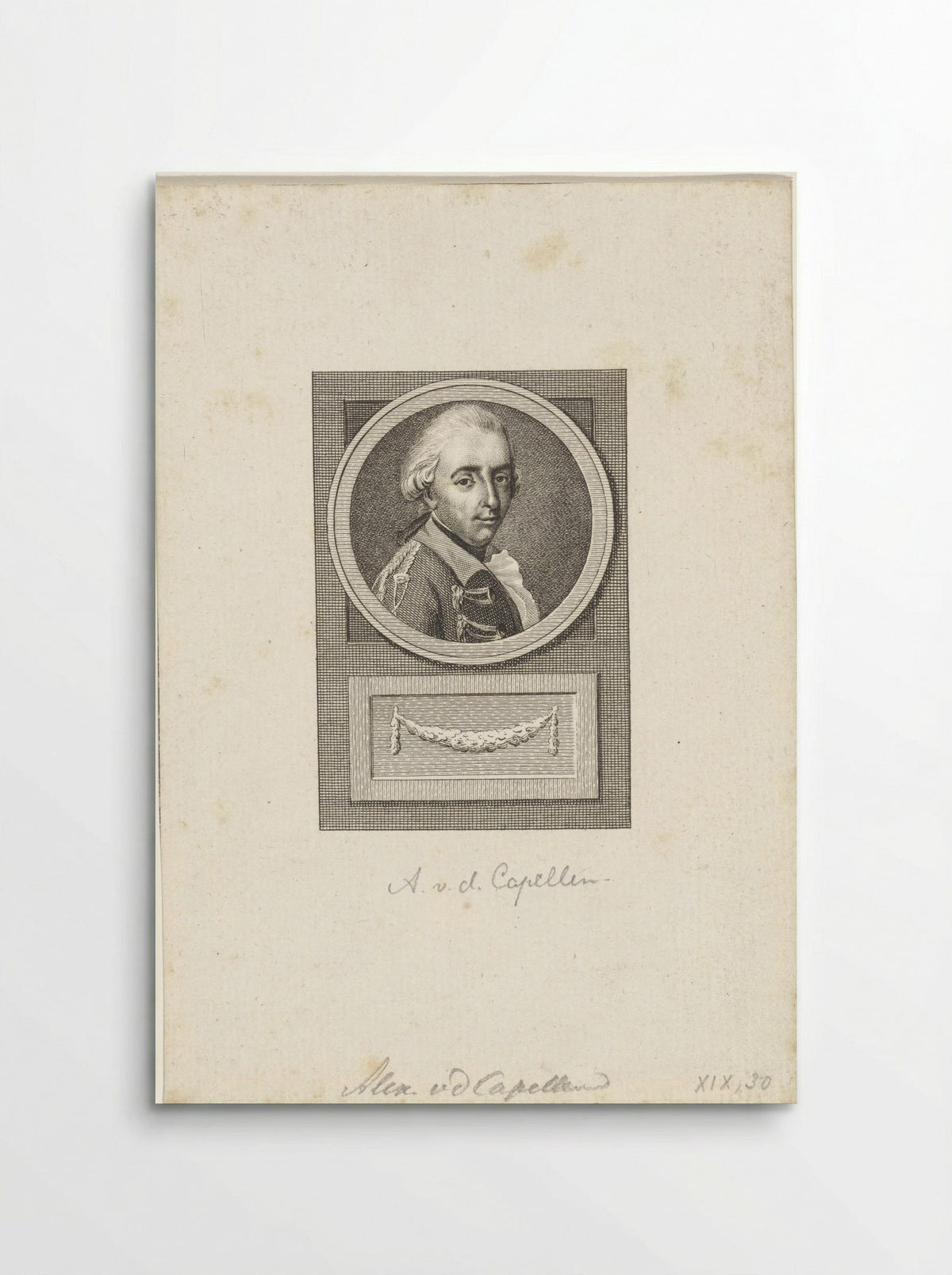 Portret van Alexander Philip van der Capellen - Reinier Vinkeles - Poster