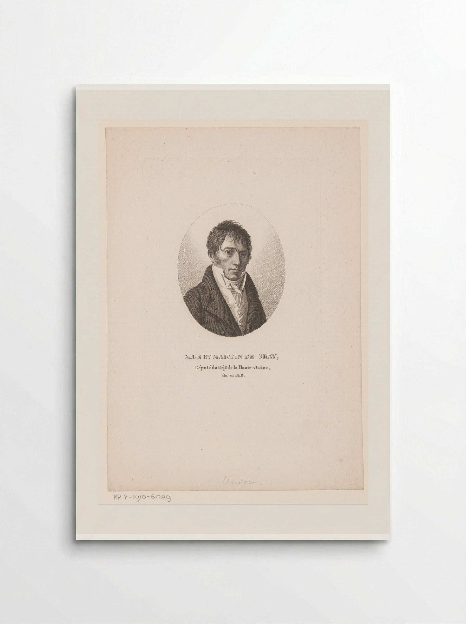 Portret van Alexandre François Joseph Martin de Gray - Ambroise Tardieu - Poster