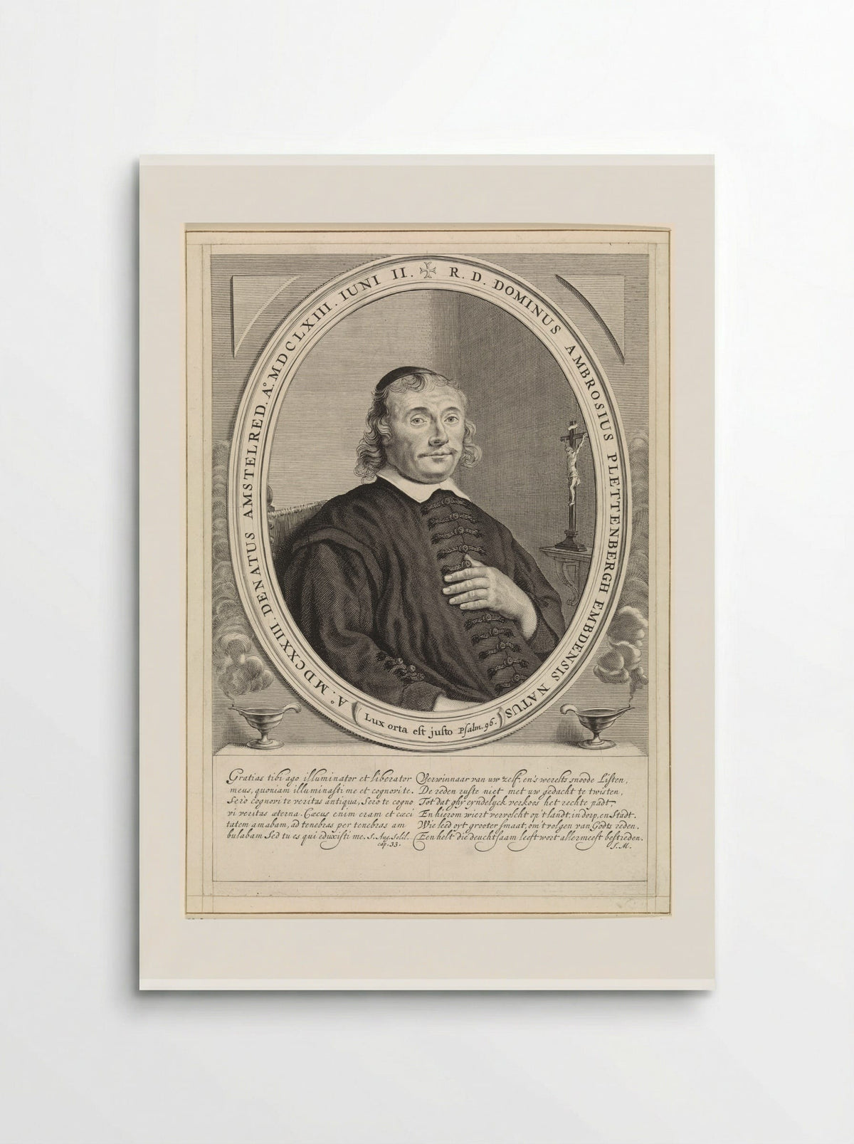 Portret van Ambrosius Plettenbergh - Theodor Matham - Poster