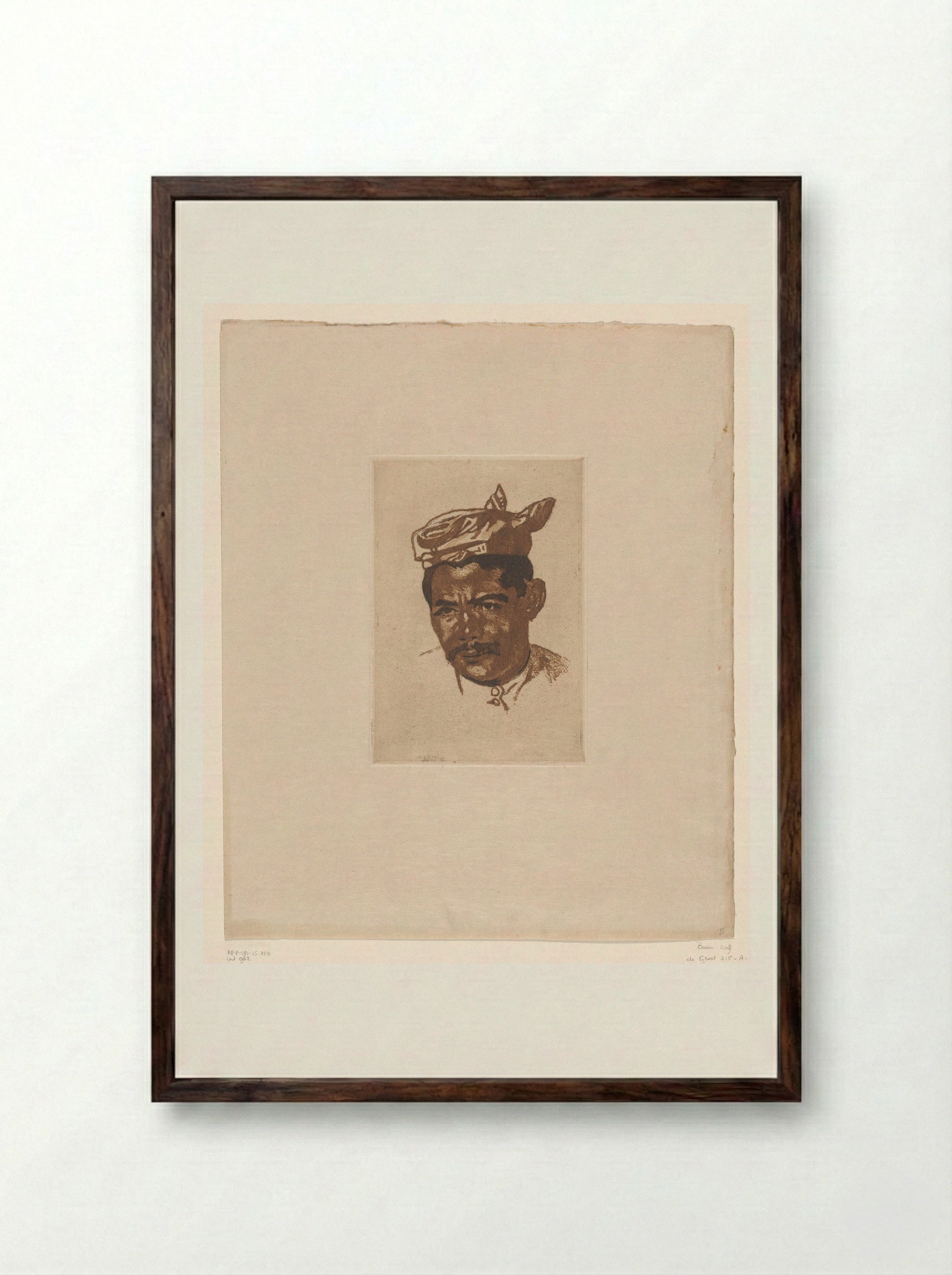 Portret van Amit - Willem Witsen - Framed Print Dark Wood