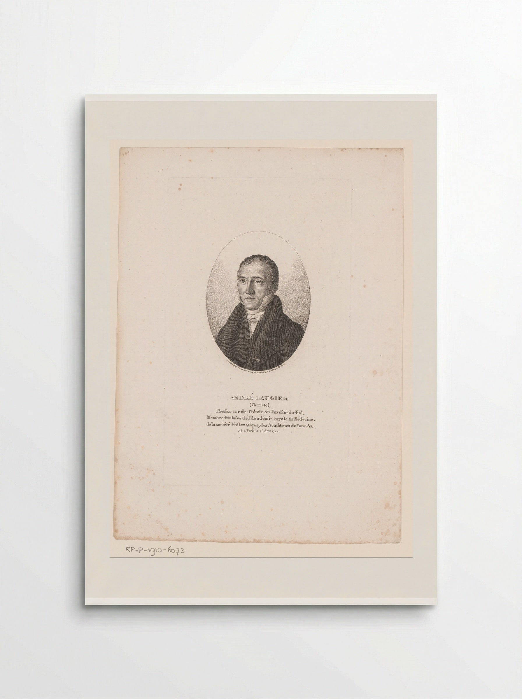 Portret van André Laugier - Ambroise Tardieu - Poster