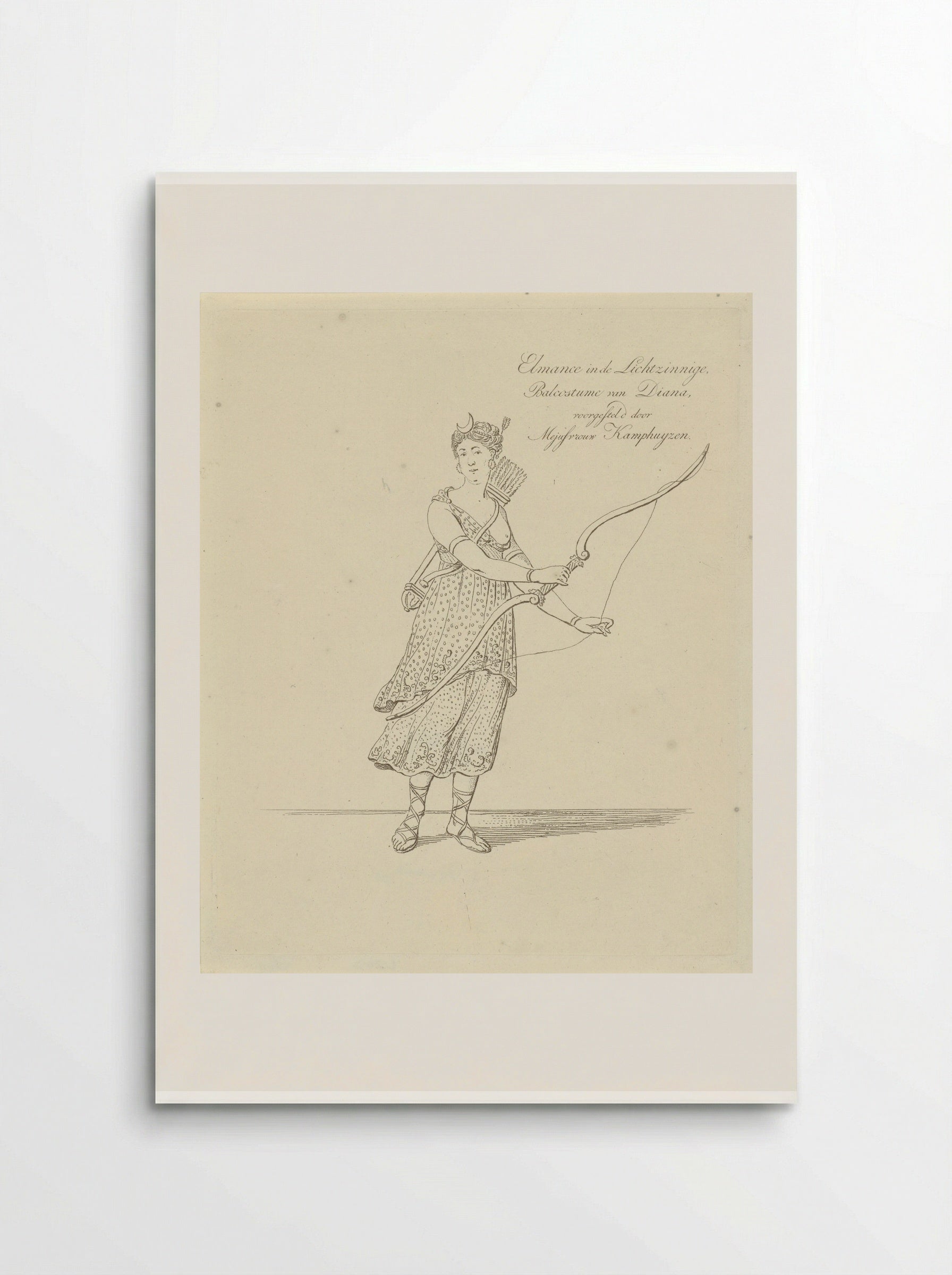 Portret van Anna Maria Snoek als Diana - Johannes Jelgerhuis - Poster