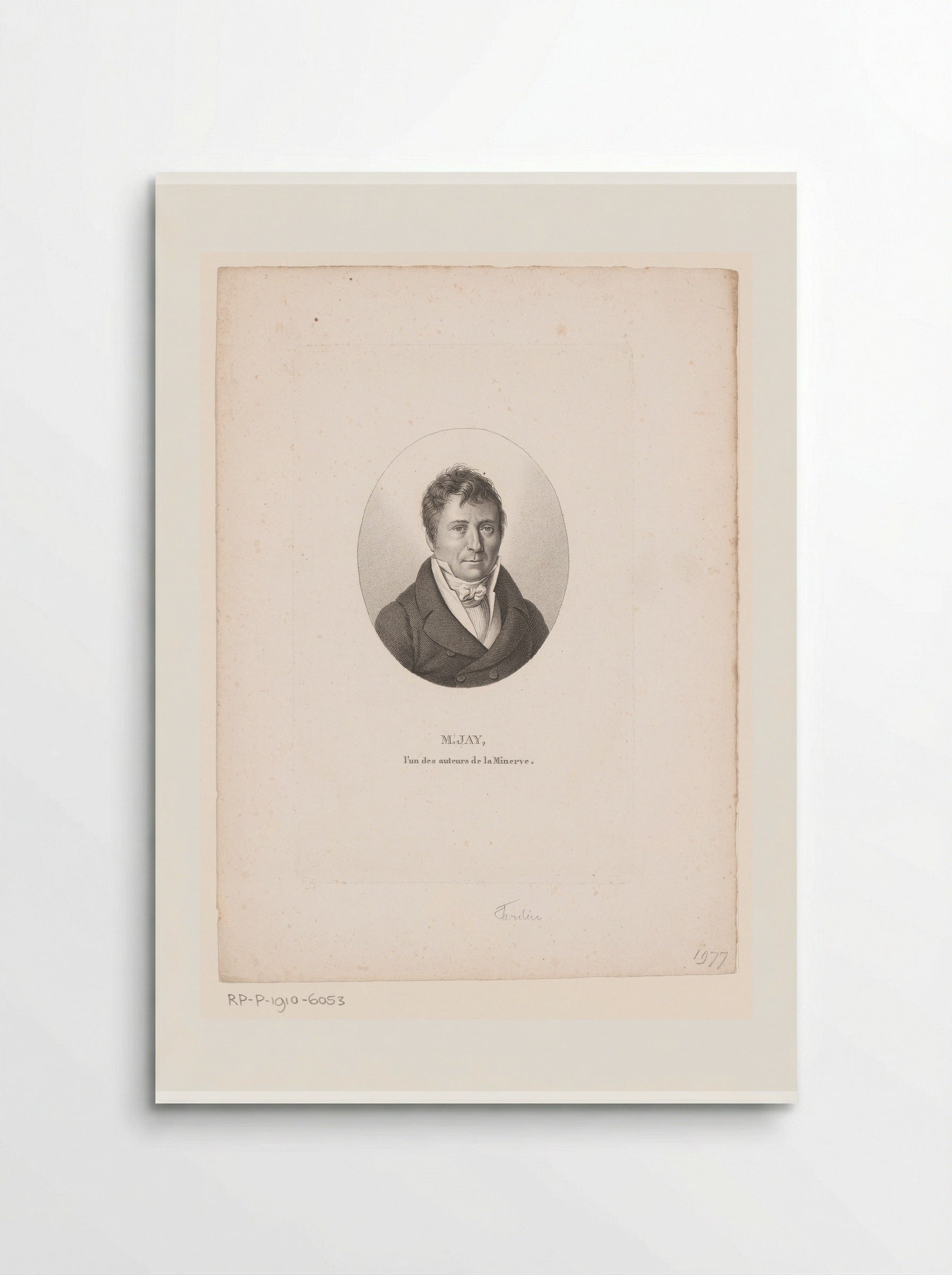 Portret van Antoine Jay - Ambroise Tardieu - Poster