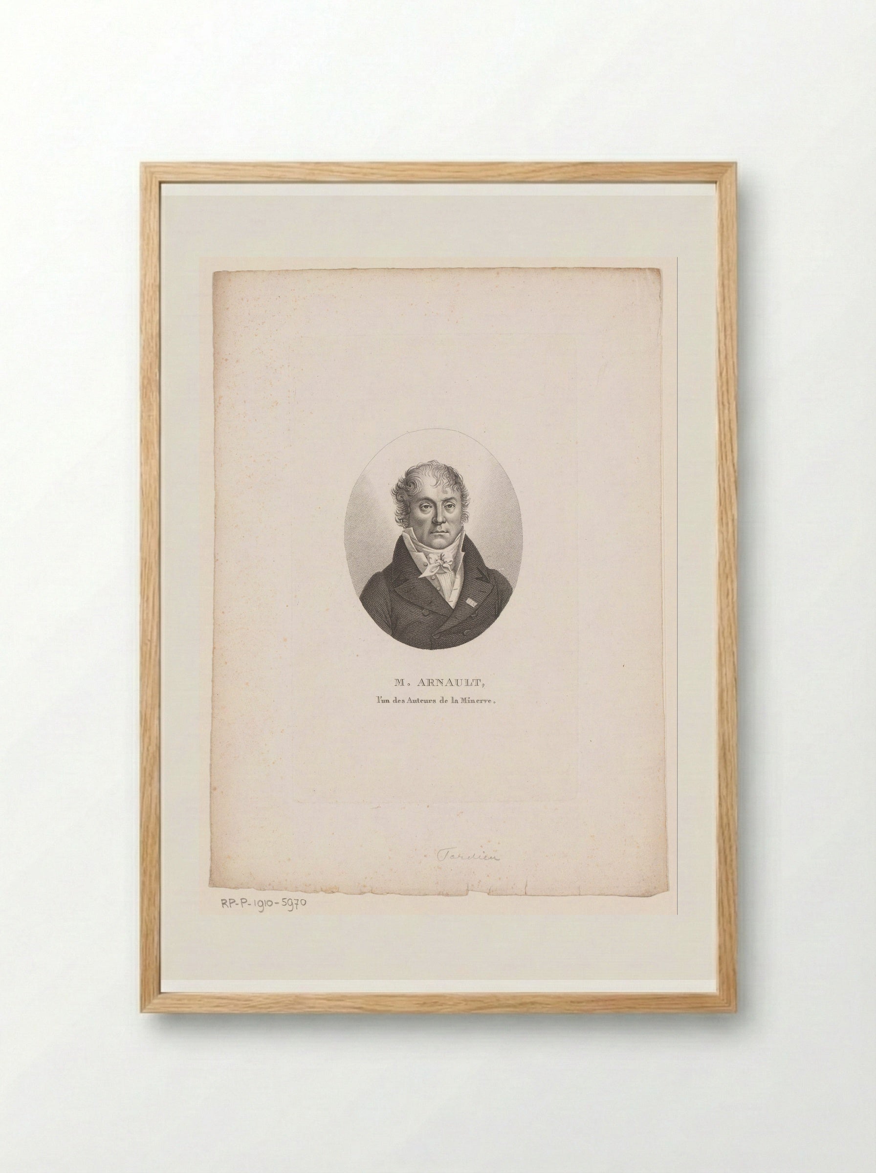 Portret van Antoine-Vincent Arnault - Ambroise Tardieu - Framed Print Wood