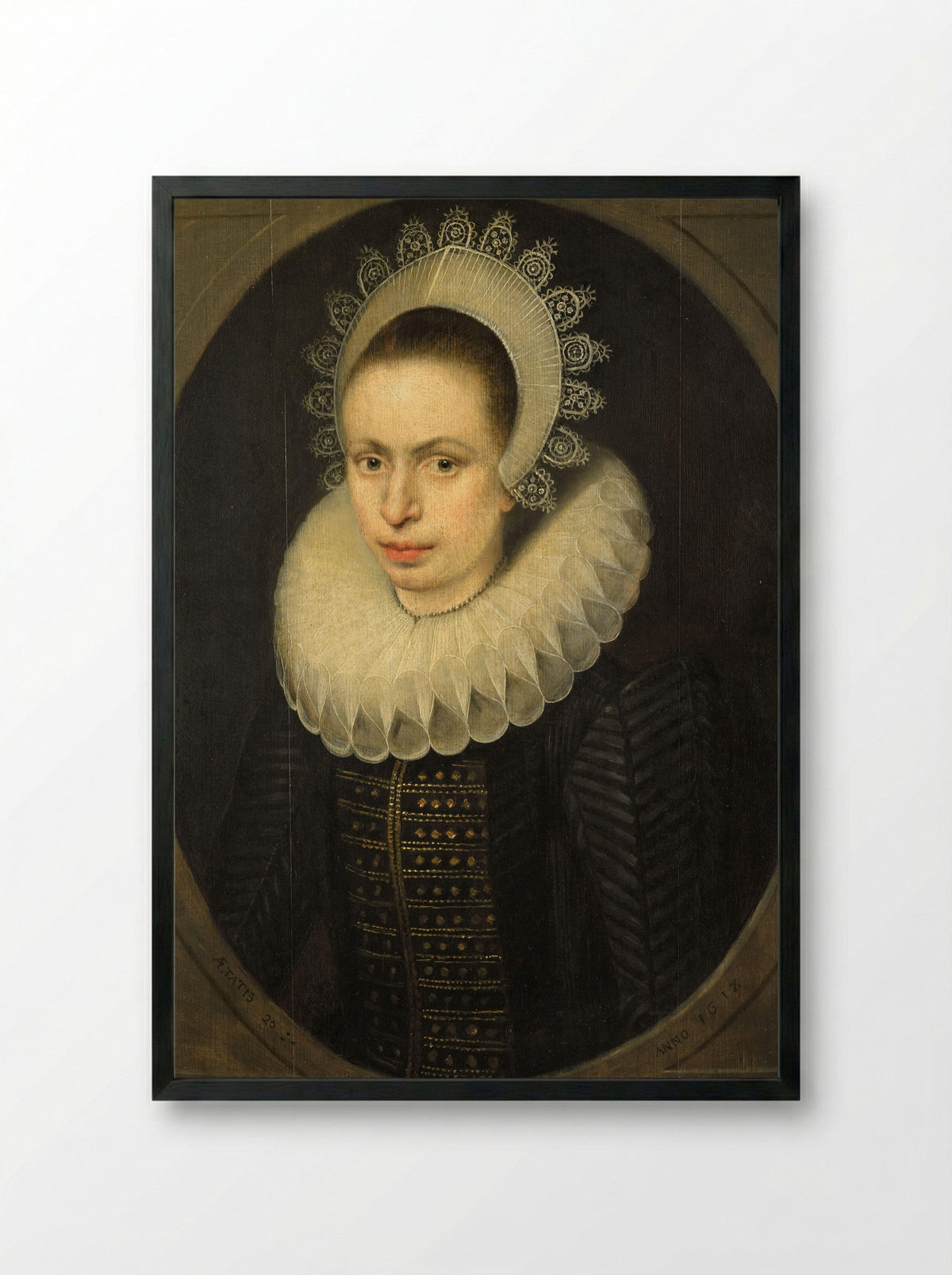 Portret van Antoinette Walleran - Jacob Lambrechtsz. Loncke - Framed Print Black