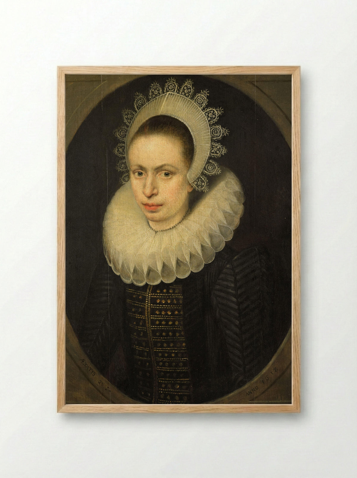 Portret van Antoinette Walleran - Jacob Lambrechtsz. Loncke - Framed Print Wood