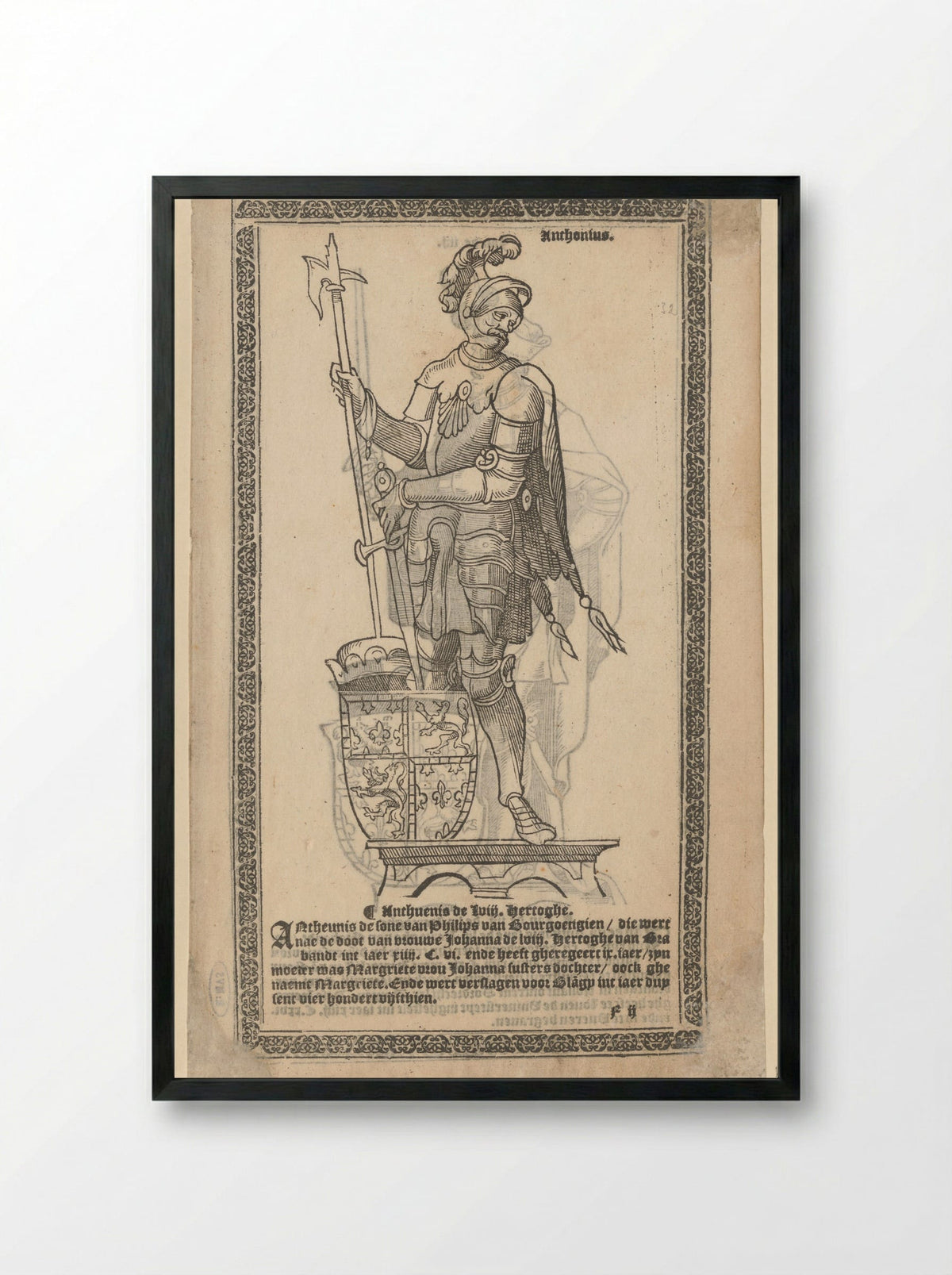 Portret van Anton van Bourgondië - Jan Molijns - Framed Print Black