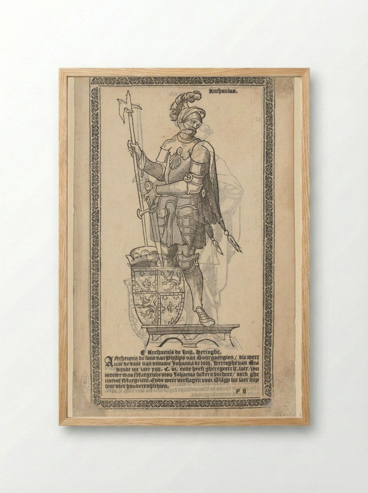Portret van Anton van Bourgondië - Jan Molijns - Framed Print Wood