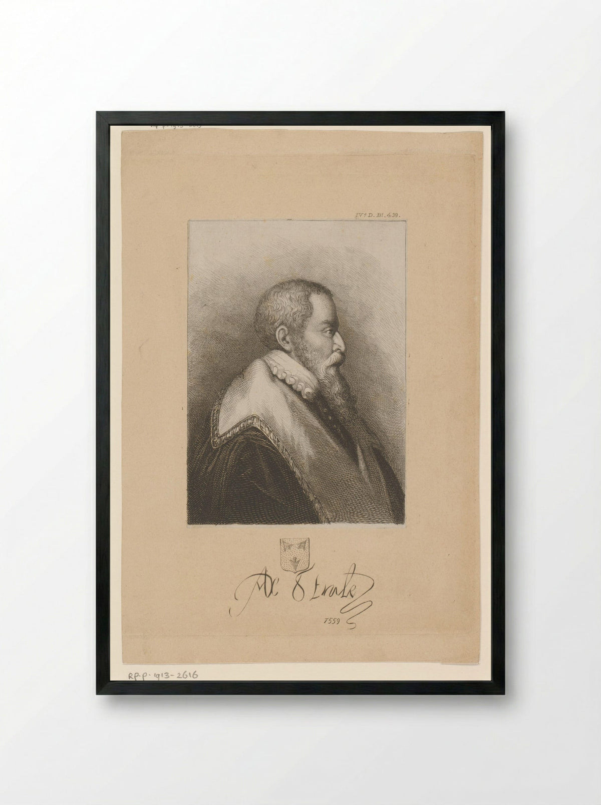 Portret van Antoon van Stralen - J.P. Van Dieren & Comp. - Framed Print Black