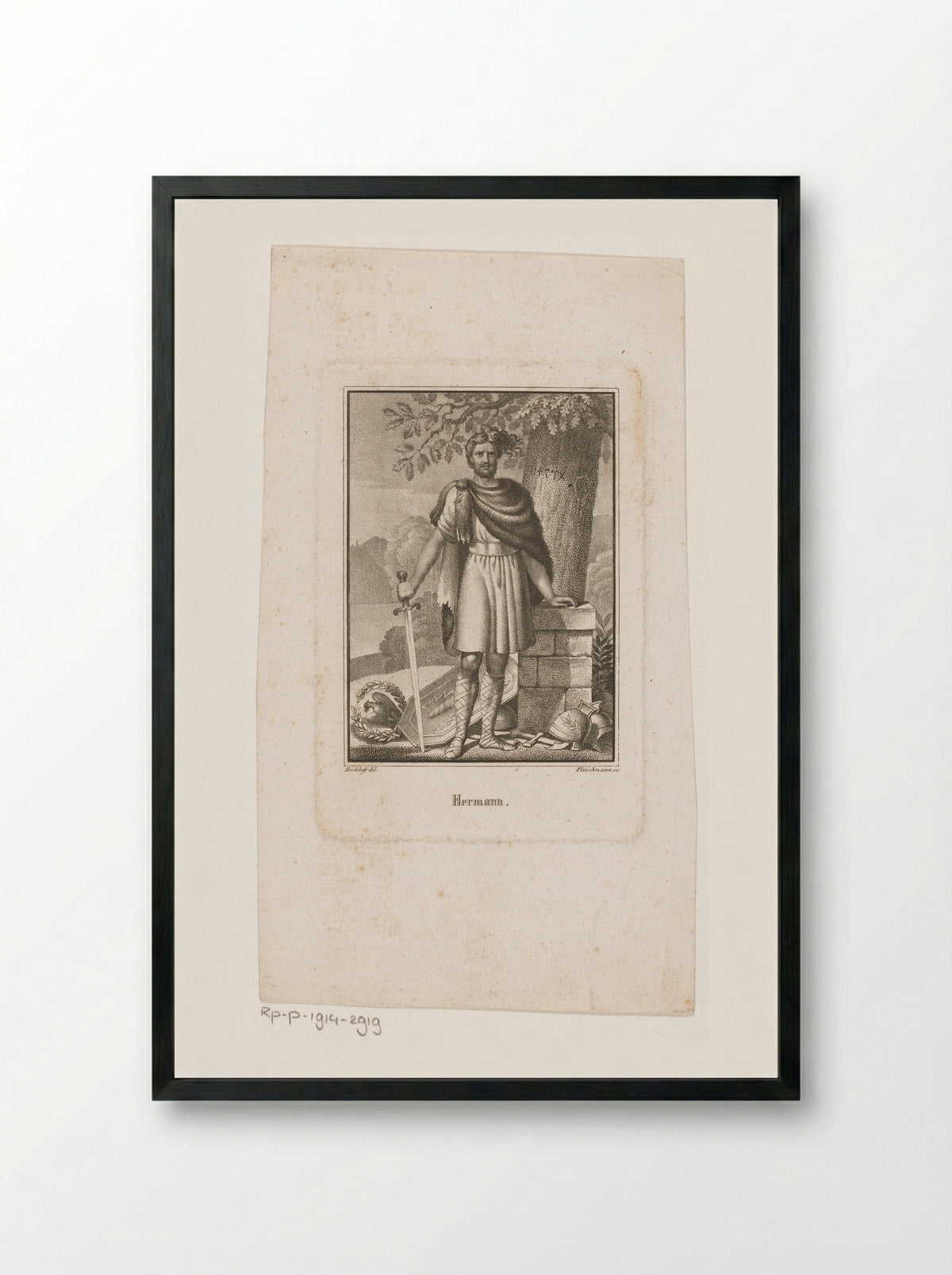 Portret van Arminius - Friedrich Campe - Framed Print Black