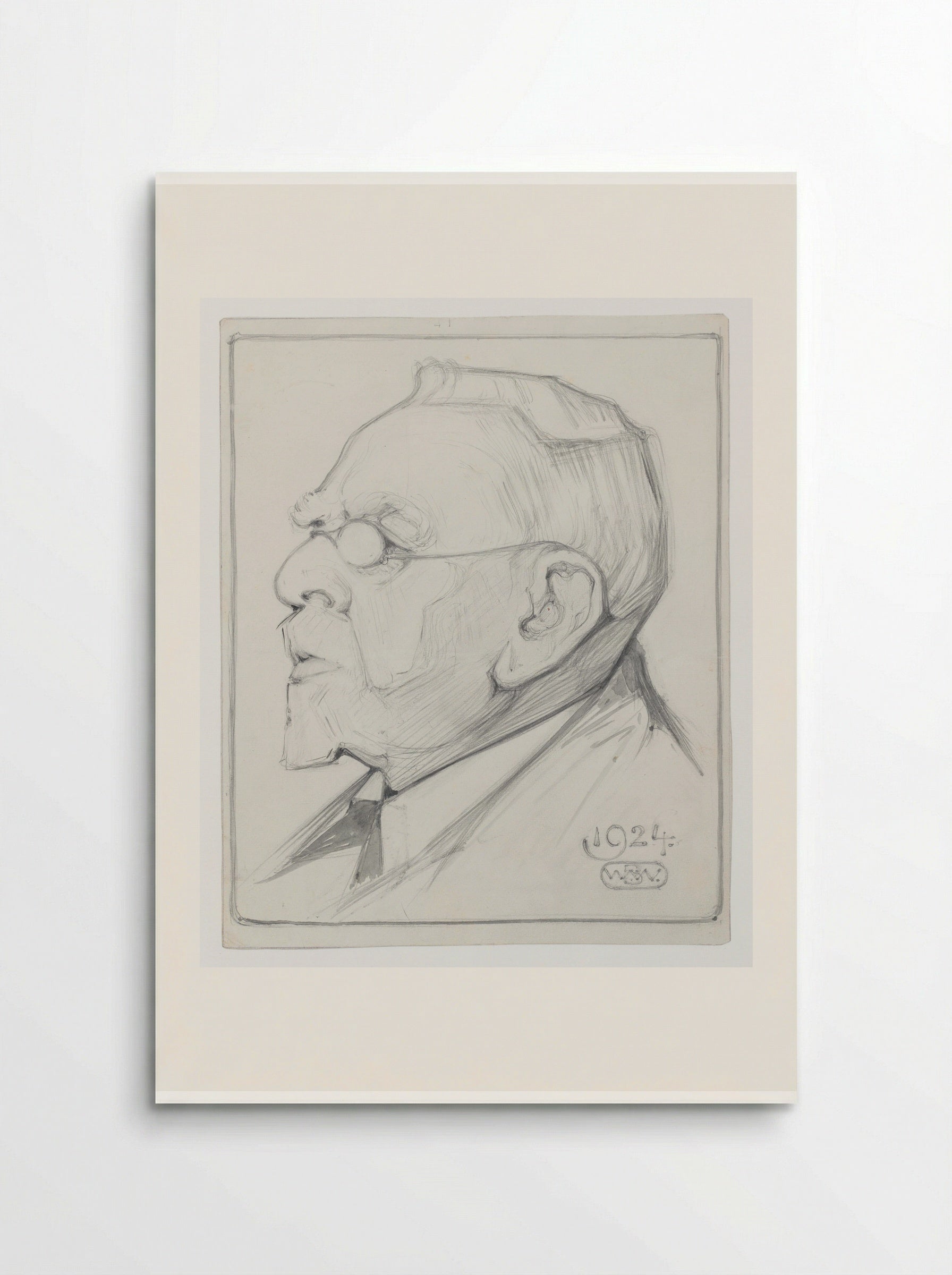 Portret van August Allebé - Bernard Willem Wierink - Poster