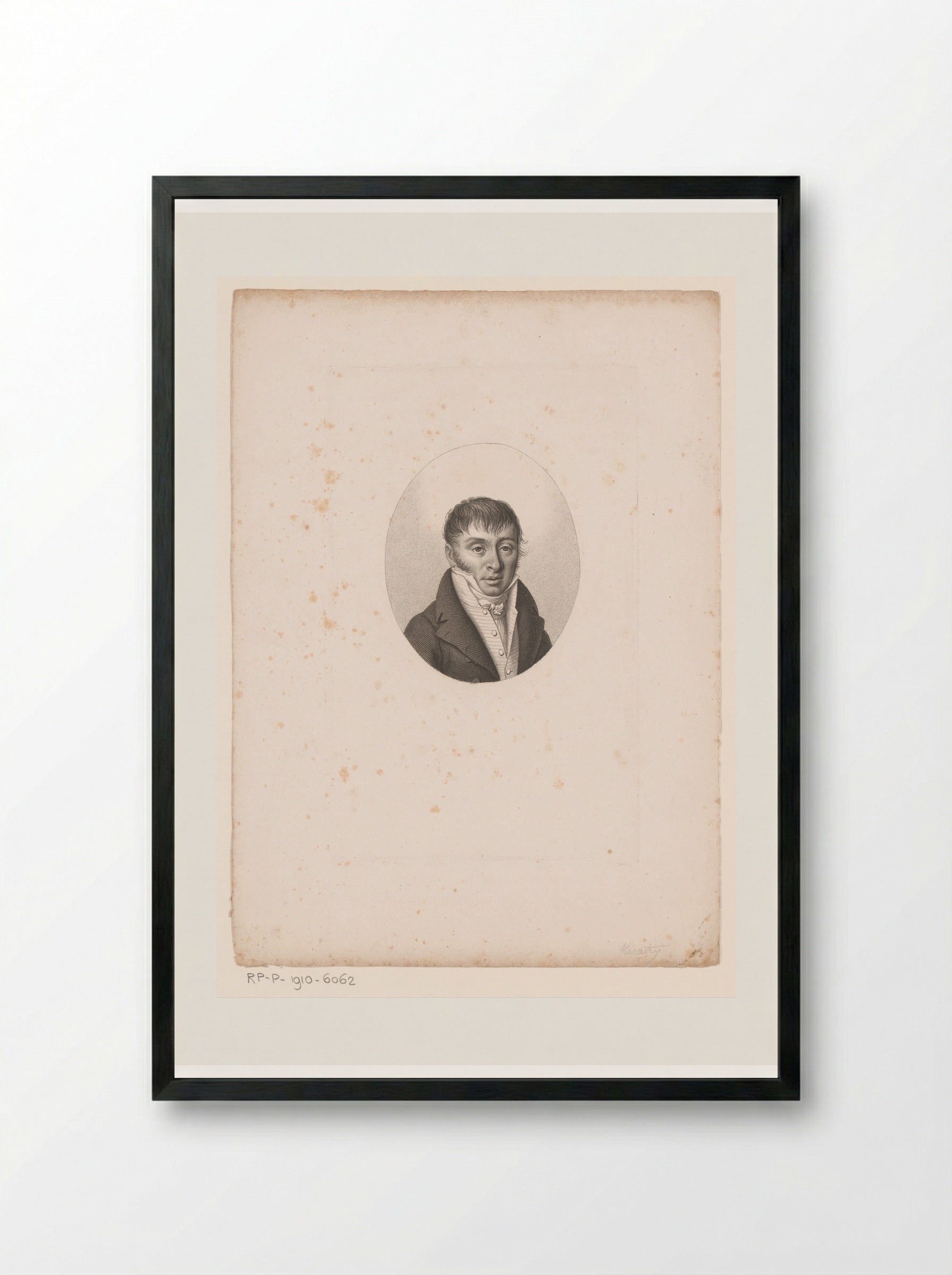 Portret van Auguste Hilarion, graaf van Kératry - Ambroise Tardieu - Framed Print Black