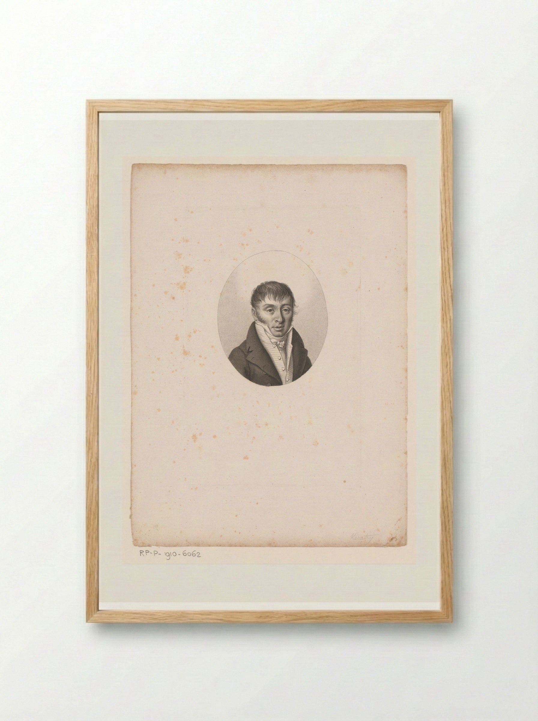 Portret van Auguste Hilarion, graaf van Kératry - Ambroise Tardieu - Framed Print Wood