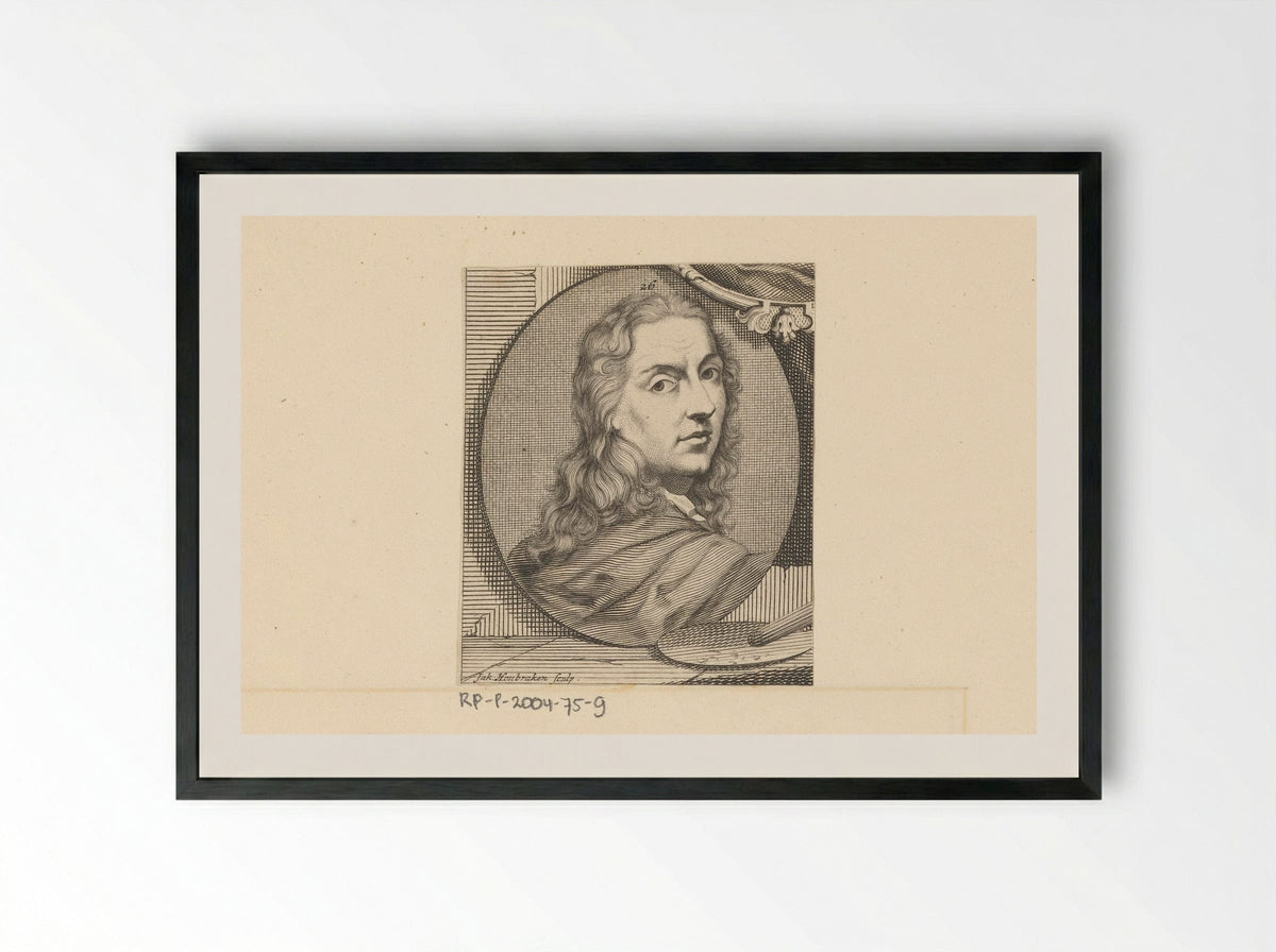 Portret van Augustinus Terwesten (I) - Antonina Houbraken - Framed Print Black