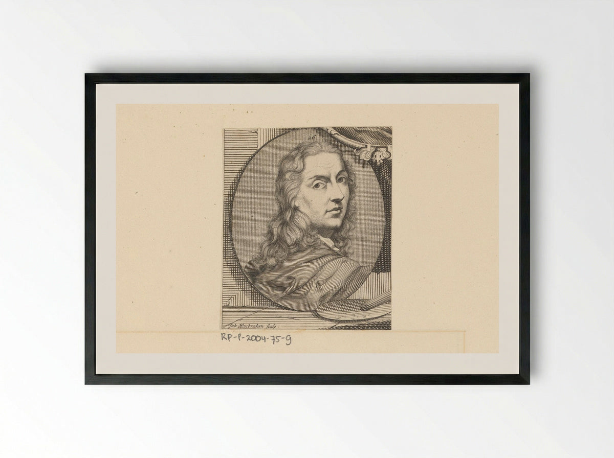 Portret van Augustinus Terwesten (I) - Antonina Houbraken - Framed Print Black
