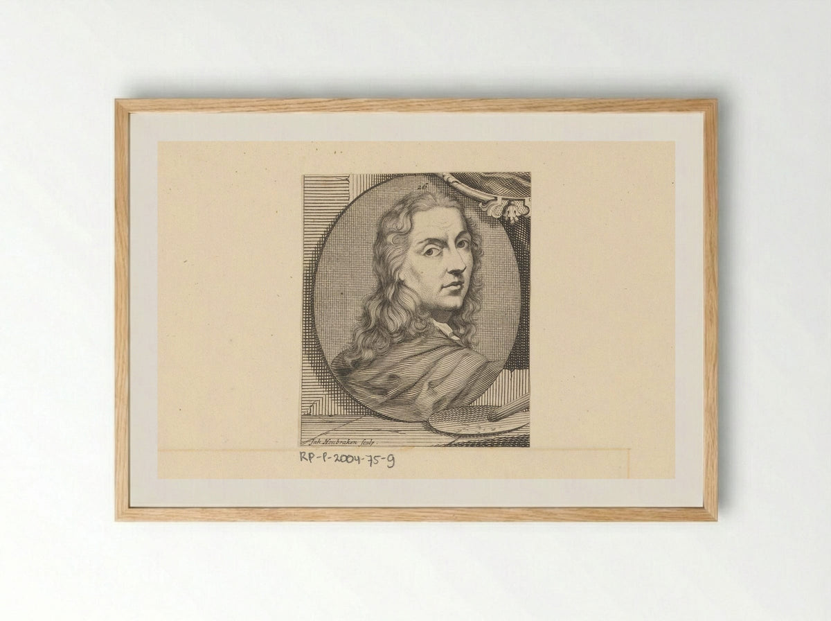 Portret van Augustinus Terwesten (I) - Antonina Houbraken - Framed Print Wood