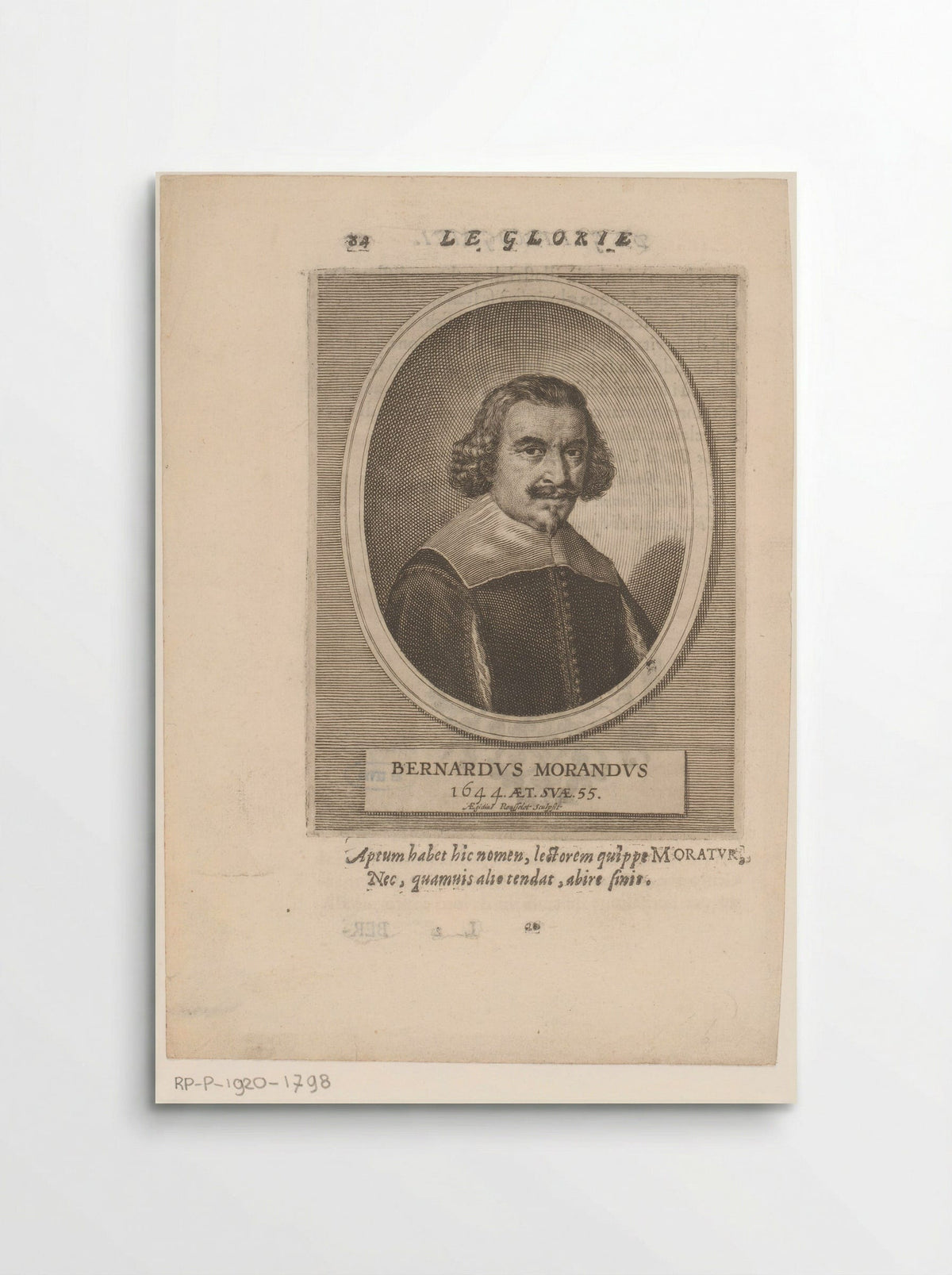 Portret van Bernardo Morando - Francesco Valvasense - Poster