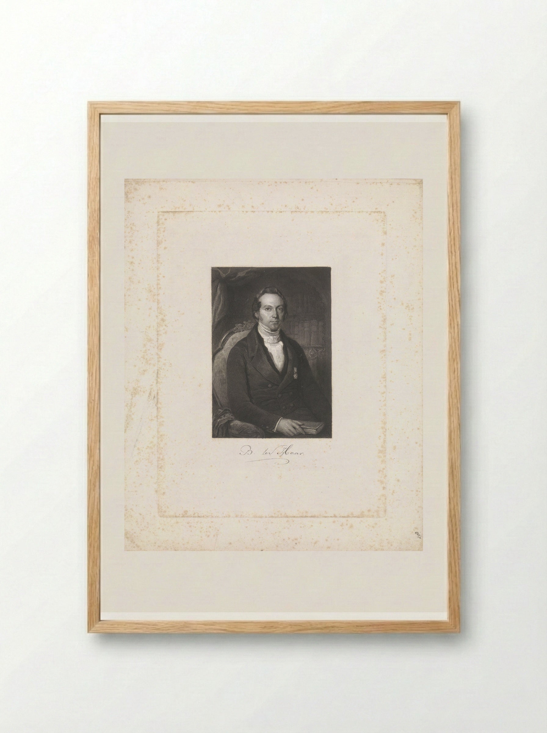 Portret van Bernhard ter Haar - Johann Wilhelm Kaiser - Framed Print Wood
