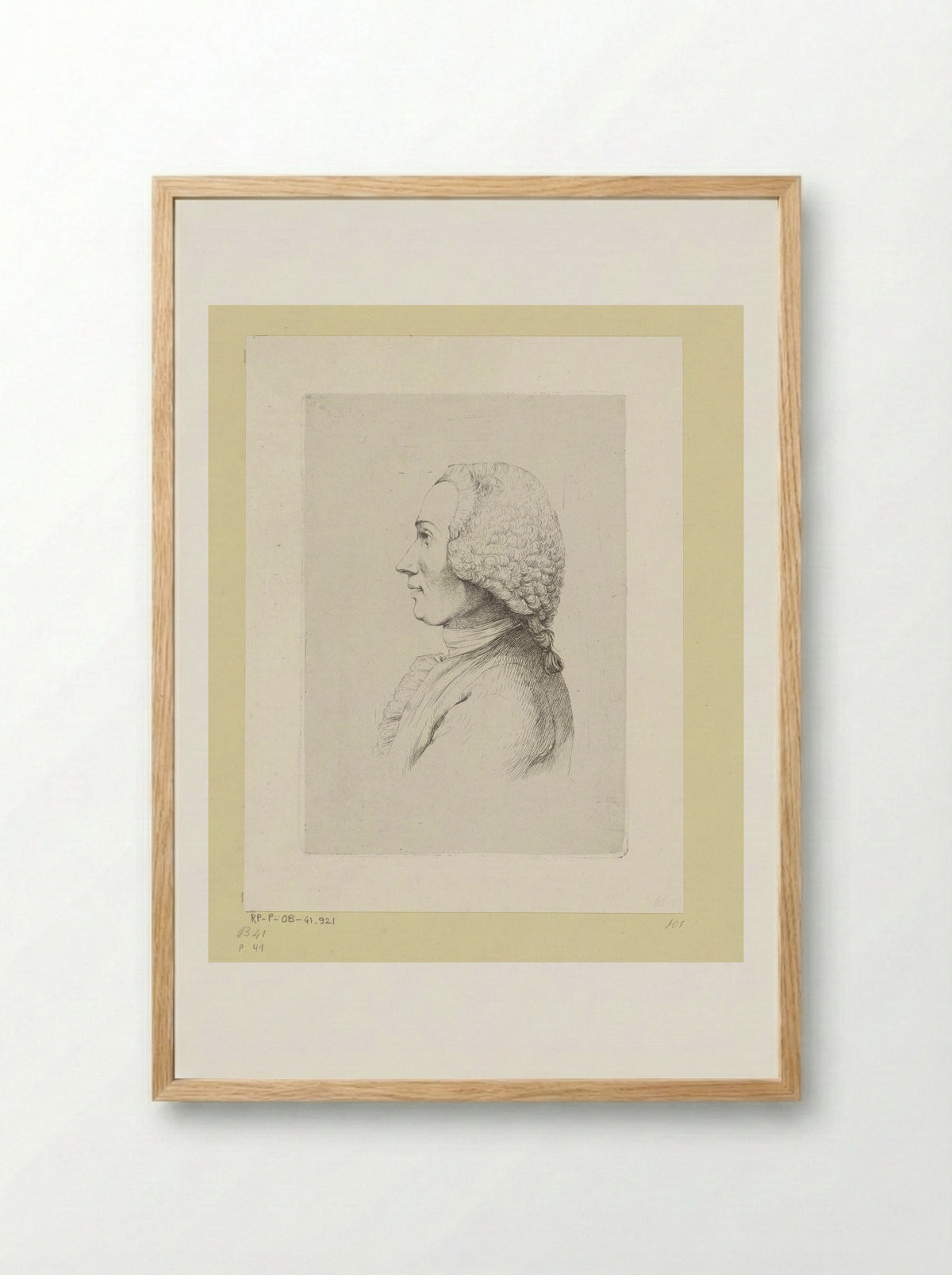 Portret van Camille de Boissieu en profile - Jean-Jacques de Boissieu - Framed Print Wood