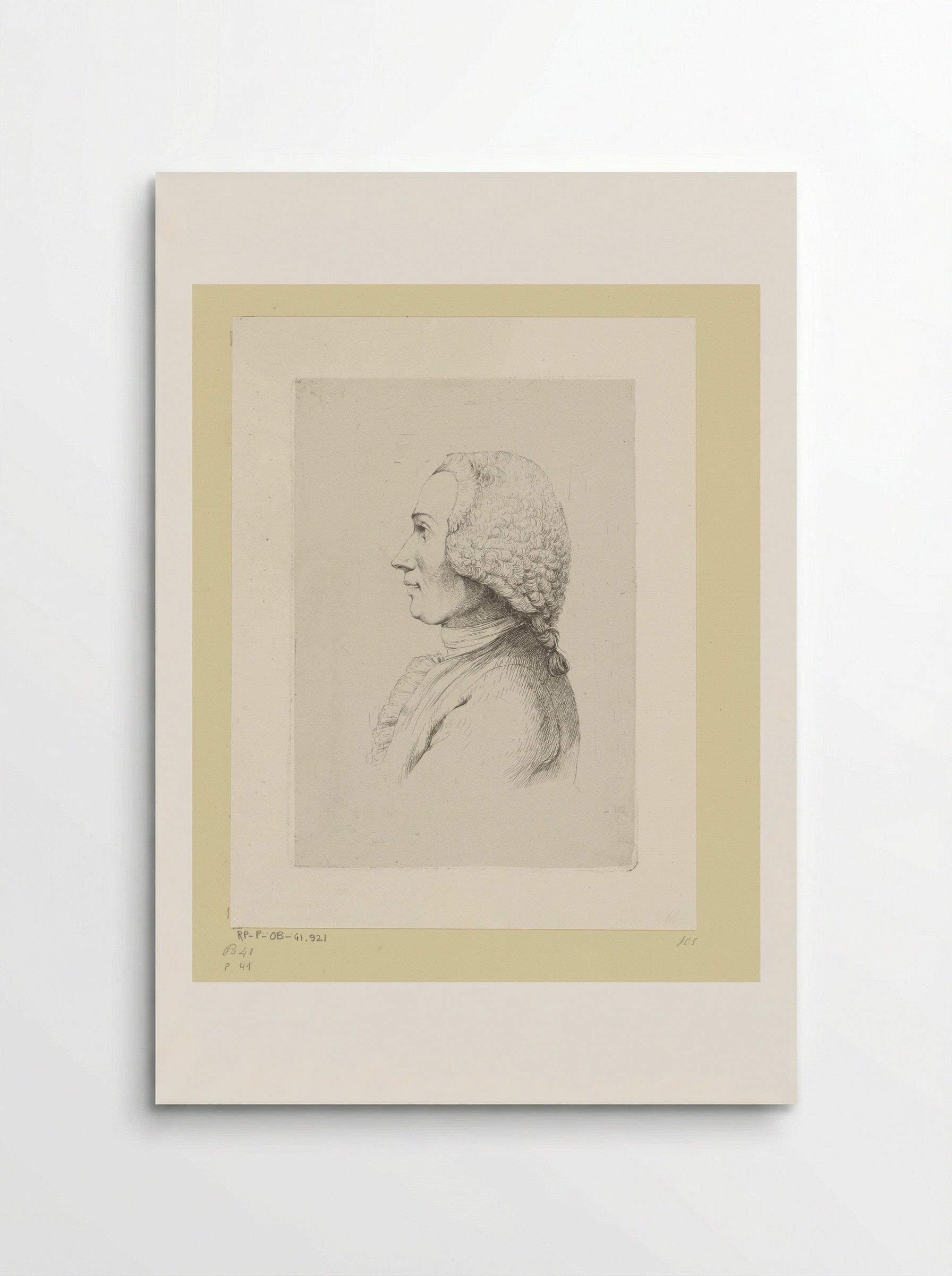 Portret van Camille de Boissieu en profile - Jean-Jacques de Boissieu - Poster