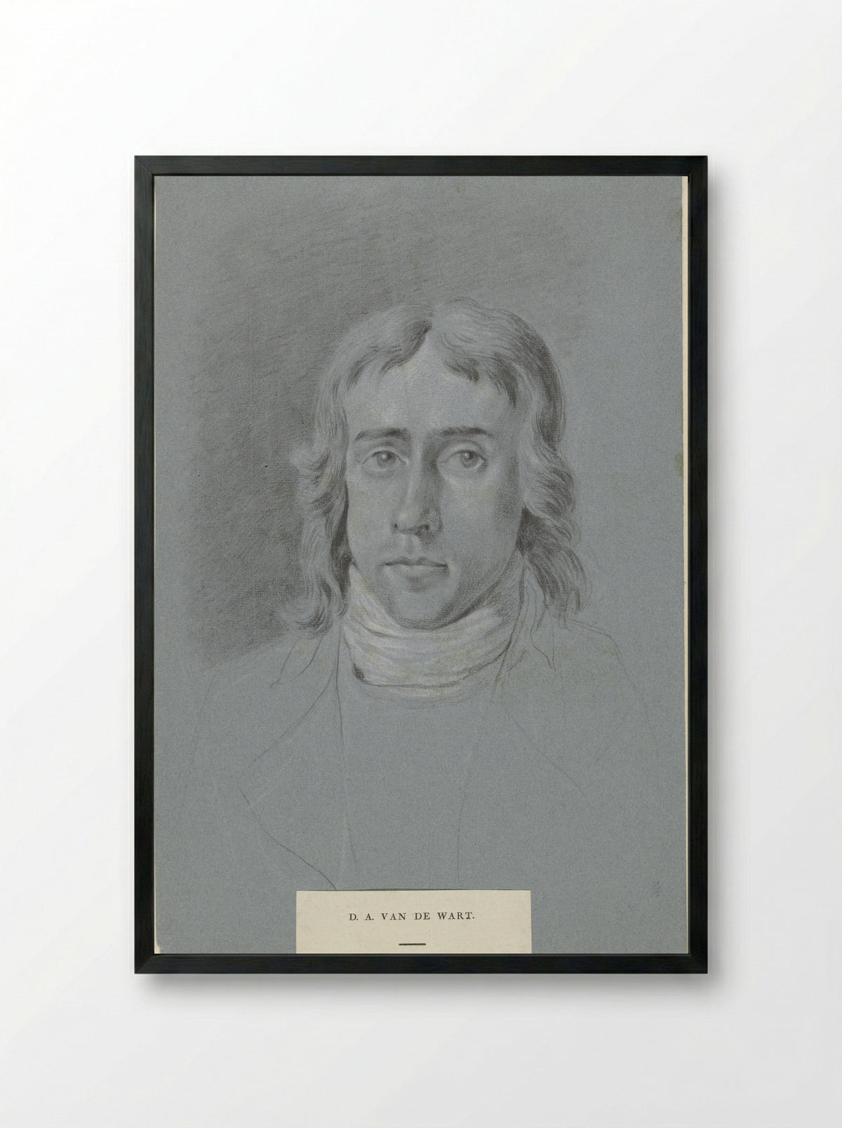 Portret van Carel Wouter Visscher - Derk Anthony van de Wart - Framed Print Black