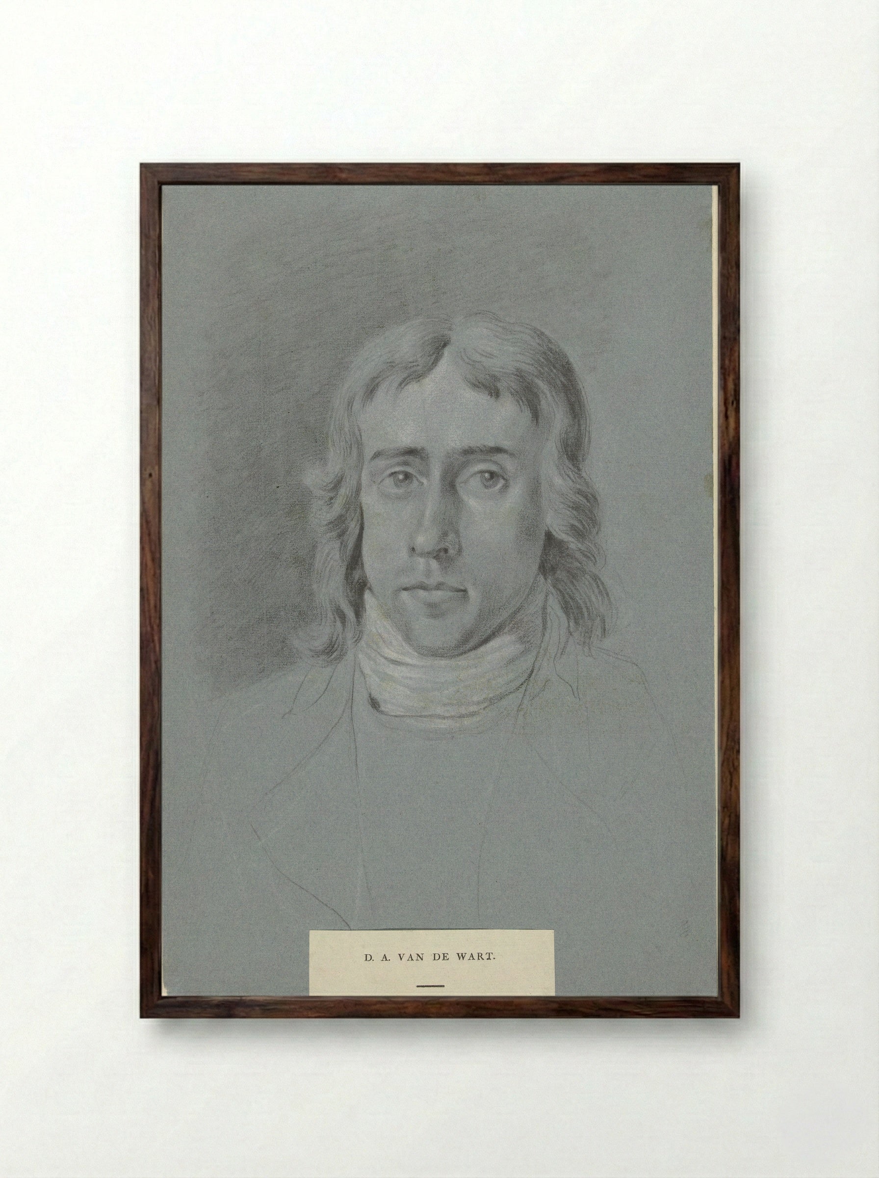Portret van Carel Wouter Visscher - Derk Anthony van de Wart - Framed Print Dark Wood