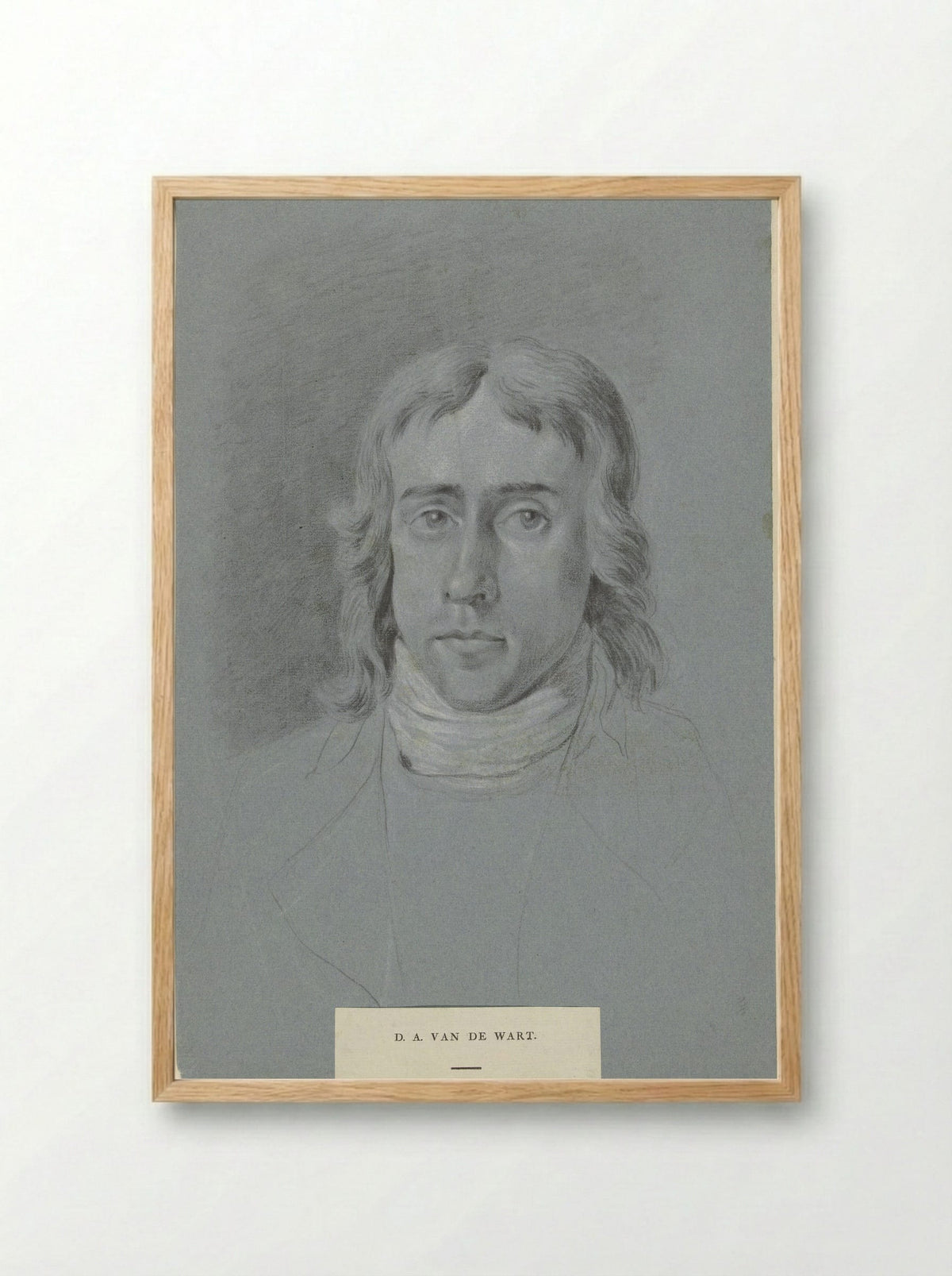 Portret van Carel Wouter Visscher - Derk Anthony van de Wart - Framed Print Wood