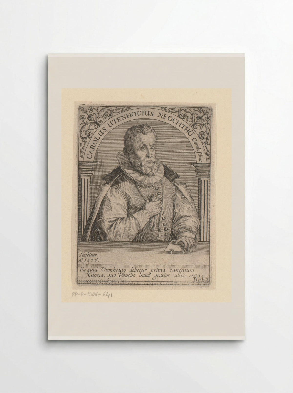 Portret van Carolus Utenhove - Johann Theodor de Bry - Poster