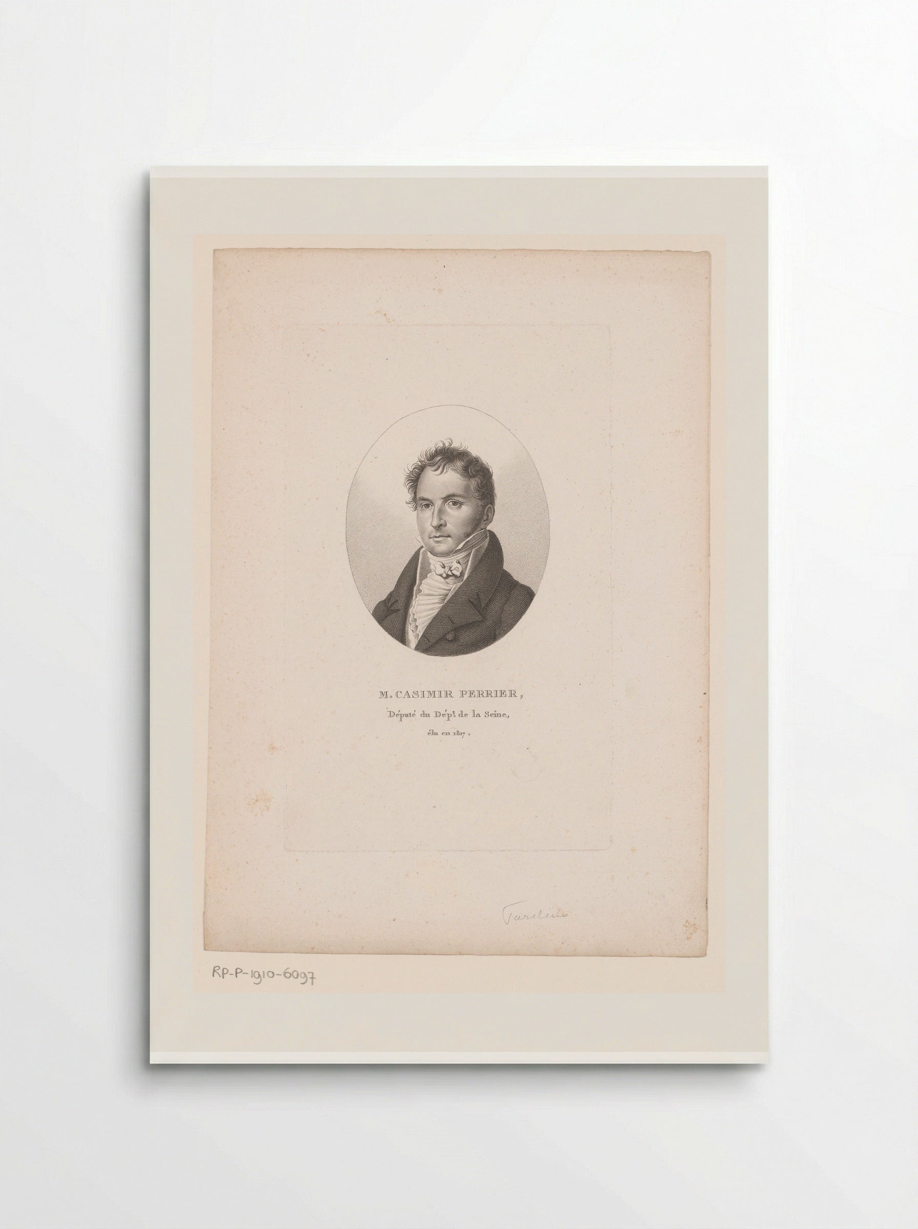 Portret van Casimir-Pierre Périer - Ambroise Tardieu - Poster
