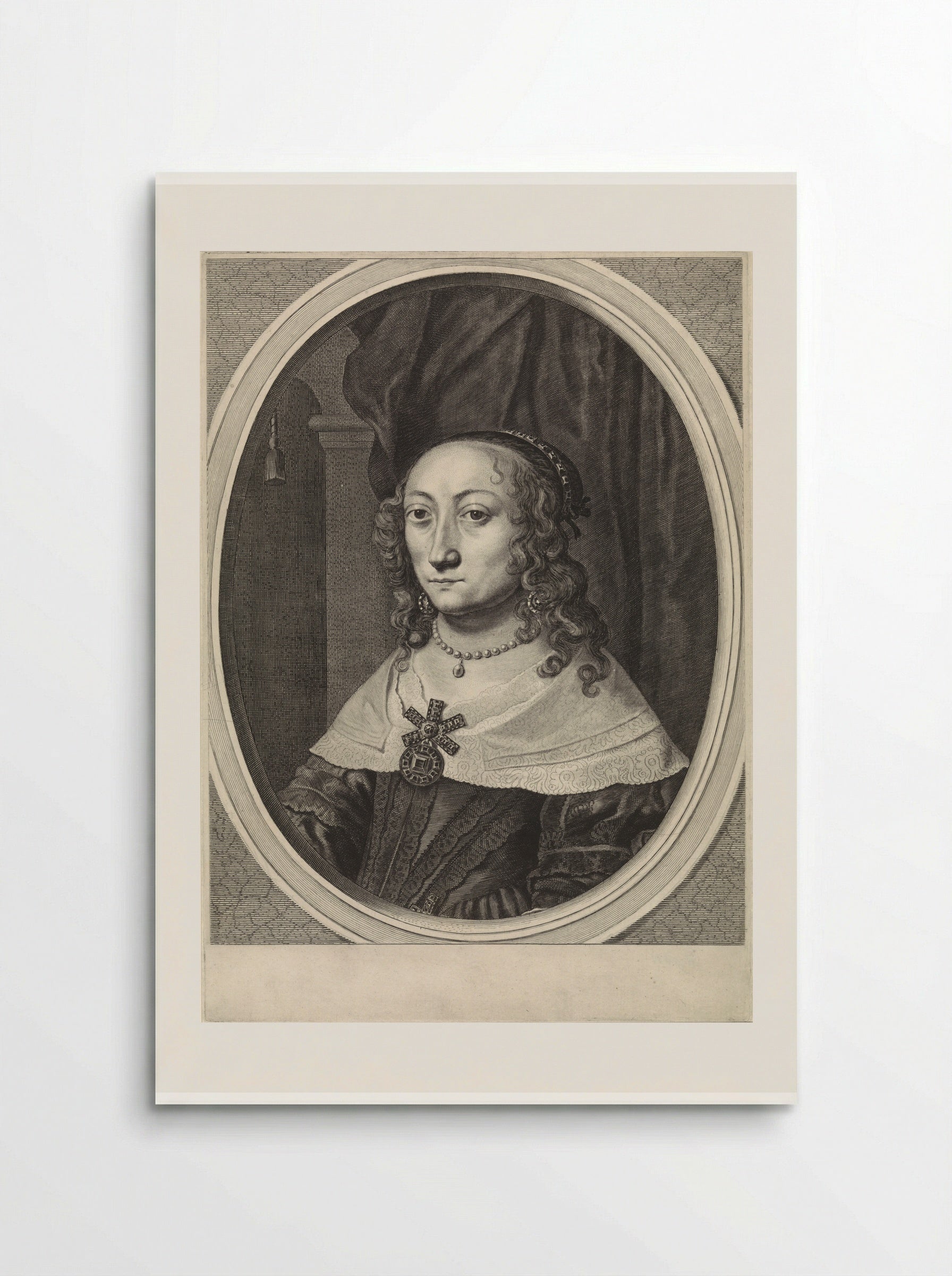 Portret van Catherina Charlotta, paltsgravin van Palts-Neuburg - Theodor Matham - Poster